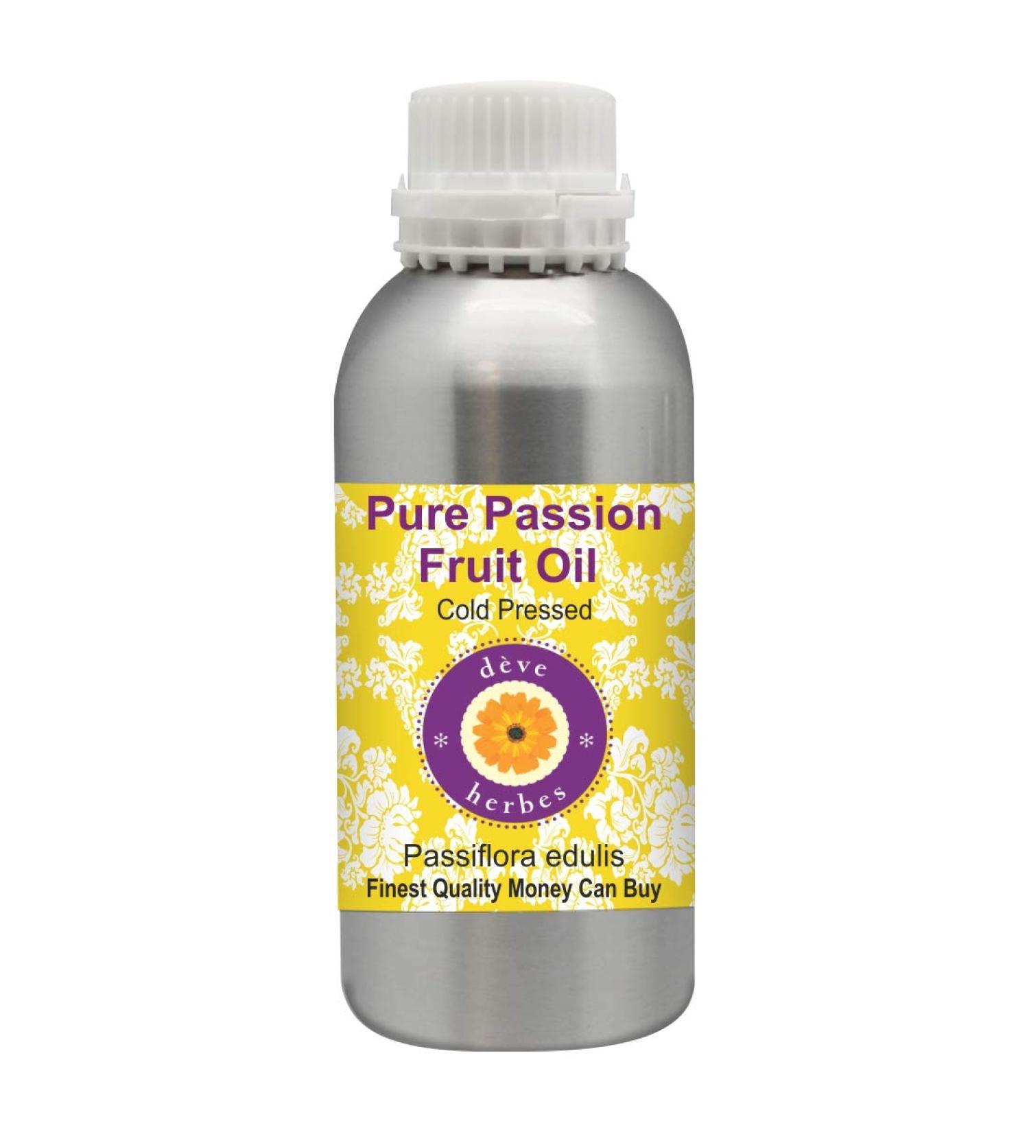 Deve Herbes Pure Passion Fruit Oil Passiflora edulis 100 Natural Therapeutic Grade Cold Pressed for Personal Care 630ml 23 oz - Buy Online on GoSupps.com