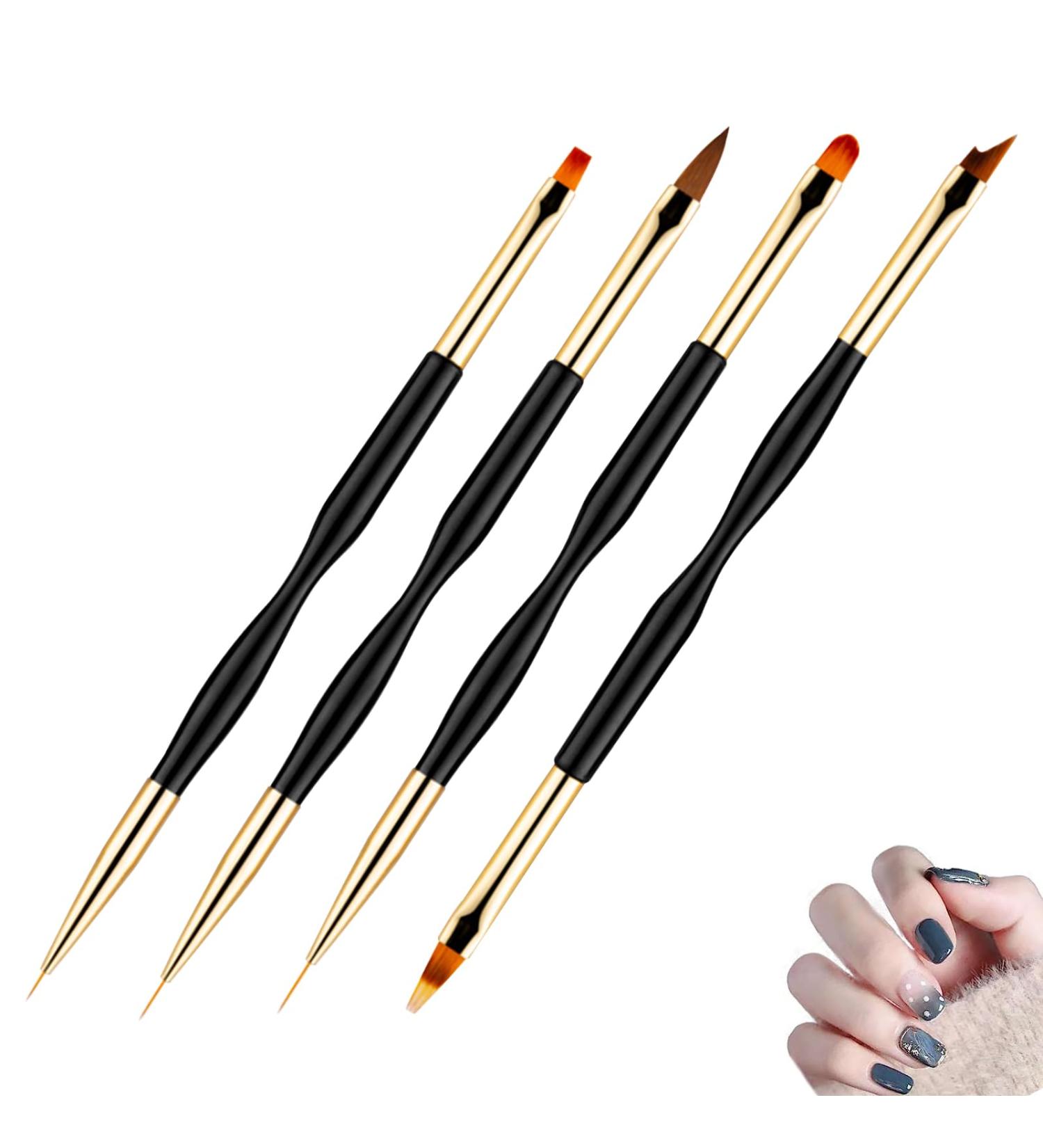 Sularpek Nail Art Liner Brushes Set - 4 Double Ended Brushes for Drawing, Painting, and DIY Design - Buy Online on GoSupps.com