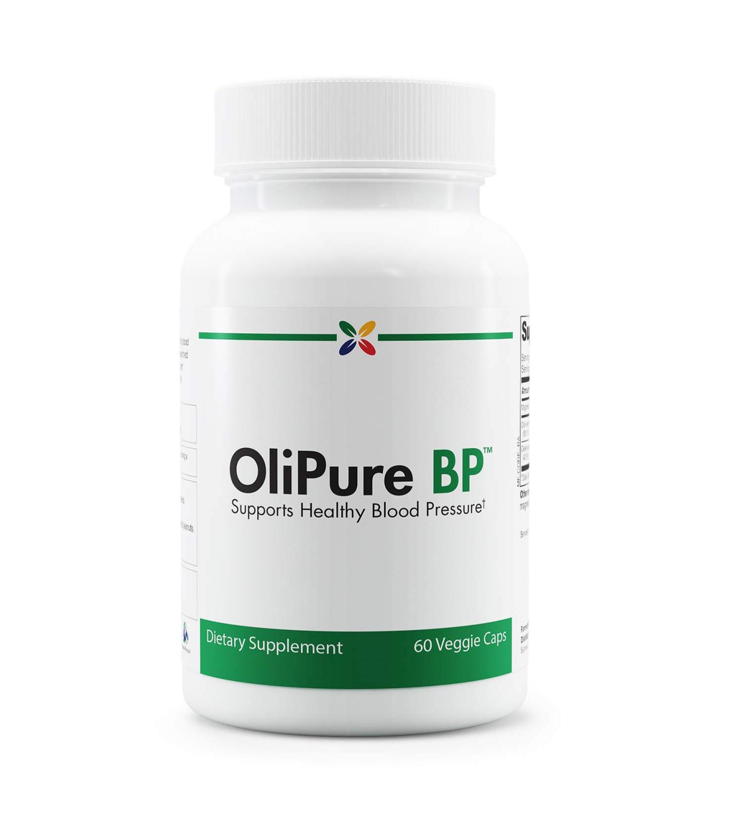OliPure BP Blood Pressure Support with Olive Leaf Extract, Celery & Magnesium - 60 Vcaps - Supports Blood Circulation & Vessel Health - Buy Online on GoSupps.com