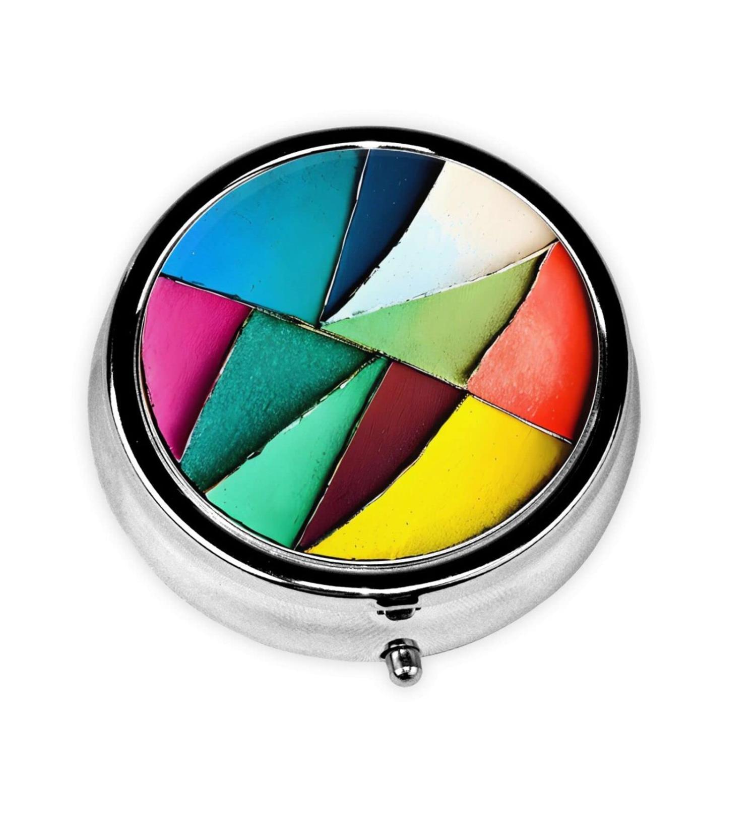 Round Pill Box Organizer - 3 Compartment Travel Pill Case for Purse & Pocket | Portable & Convenient - Buy Online on GoSupps.com