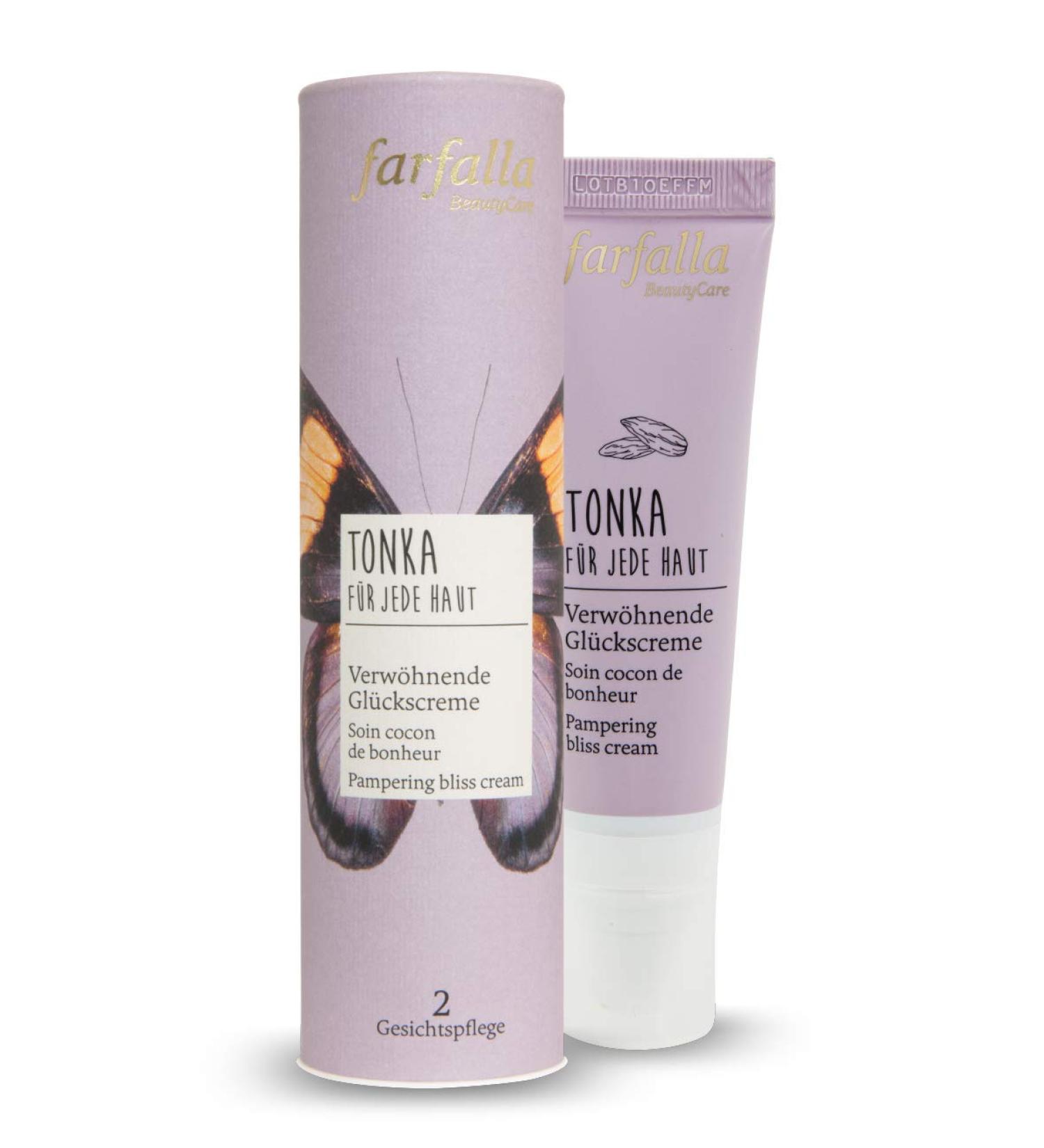 Farfalla Tonka Pampering Lucky Cream 30ml - Natural Facial Care with Omega-3 & Pink Pepper for Radiant Skin - 100% Certified Organic - Buy Online on GoSupps.com