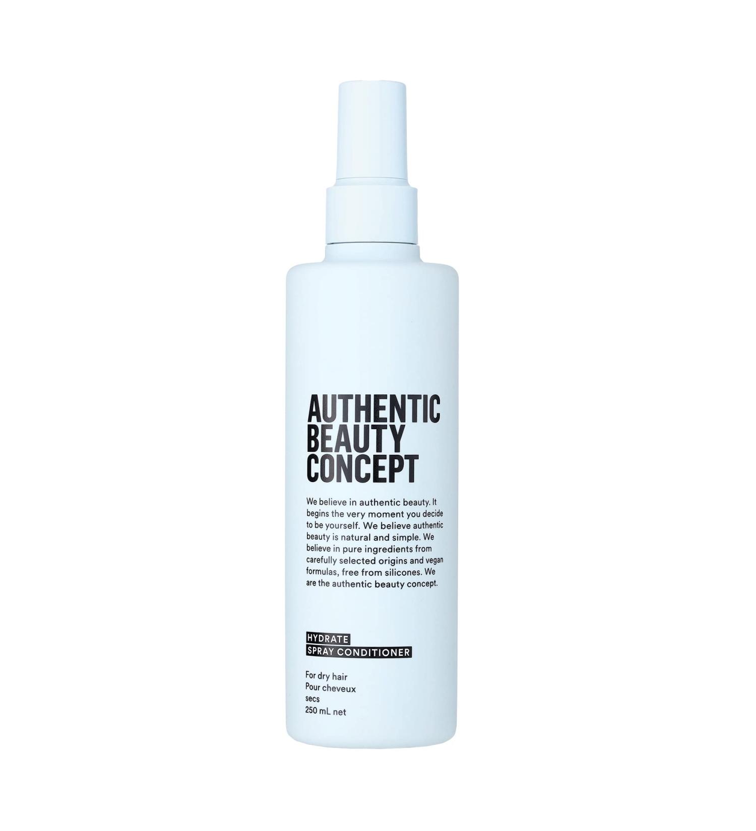 Authentic Beauty Concept Hydrate Spray Conditioner Normal To Dry or Curly Hair Adds Moisture and Manageability Vegan and Cruelty Free Silicone Free 8.4 fl. oz. - Buy Online on GoSupps.com