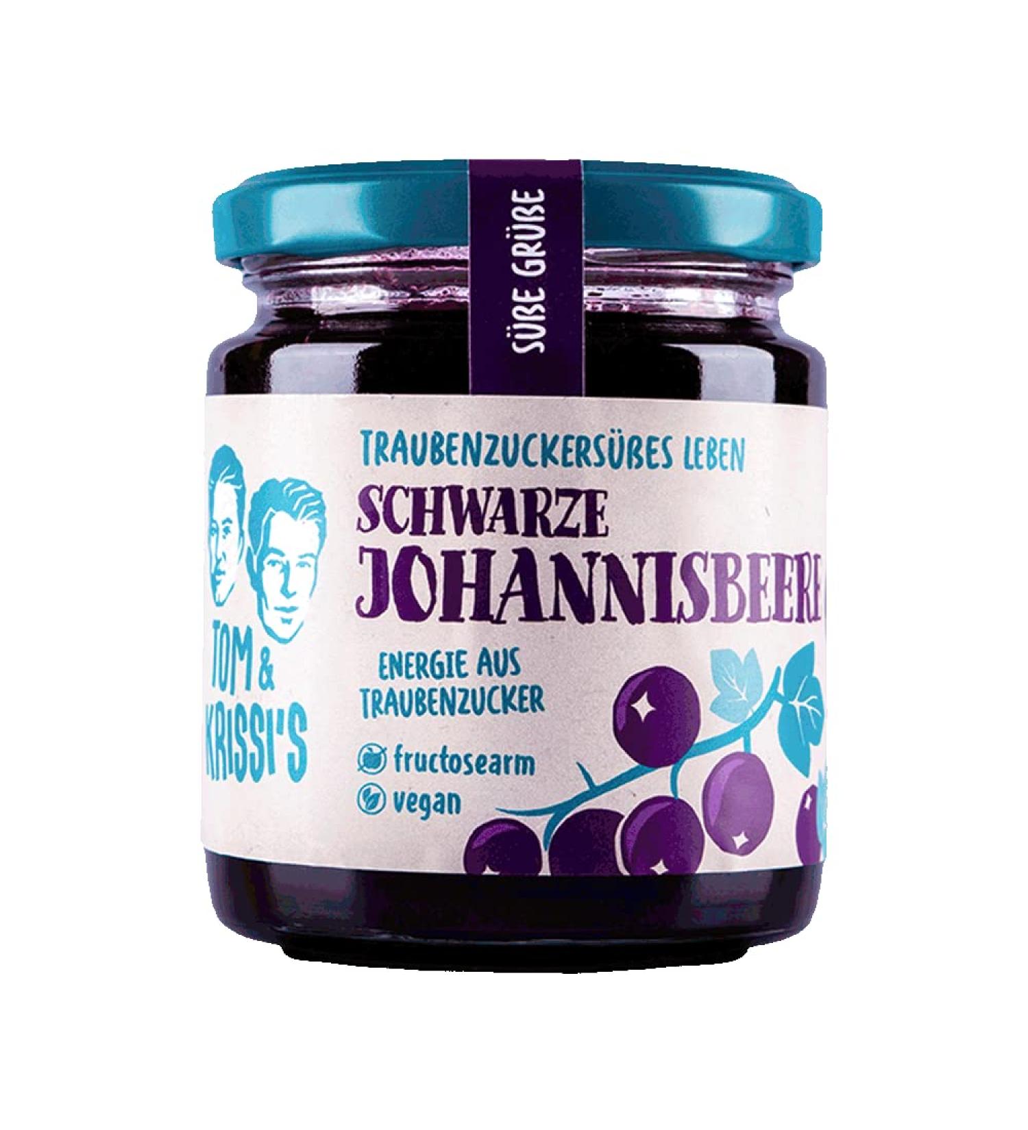 Buy Tom & Krissi's Low-Fructose Vegan Blackcurrant Fruit Spread - 250g | International Shipping Available - Buy Online on GoSupps.com