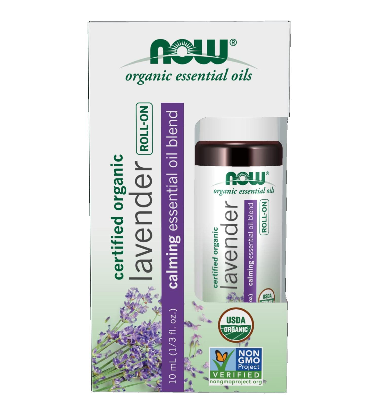 Now Foods Organic Lavender Roll-On 13 oz (10ml) | Aromatherapy Essential Oil - Buy Online on GoSupps.com