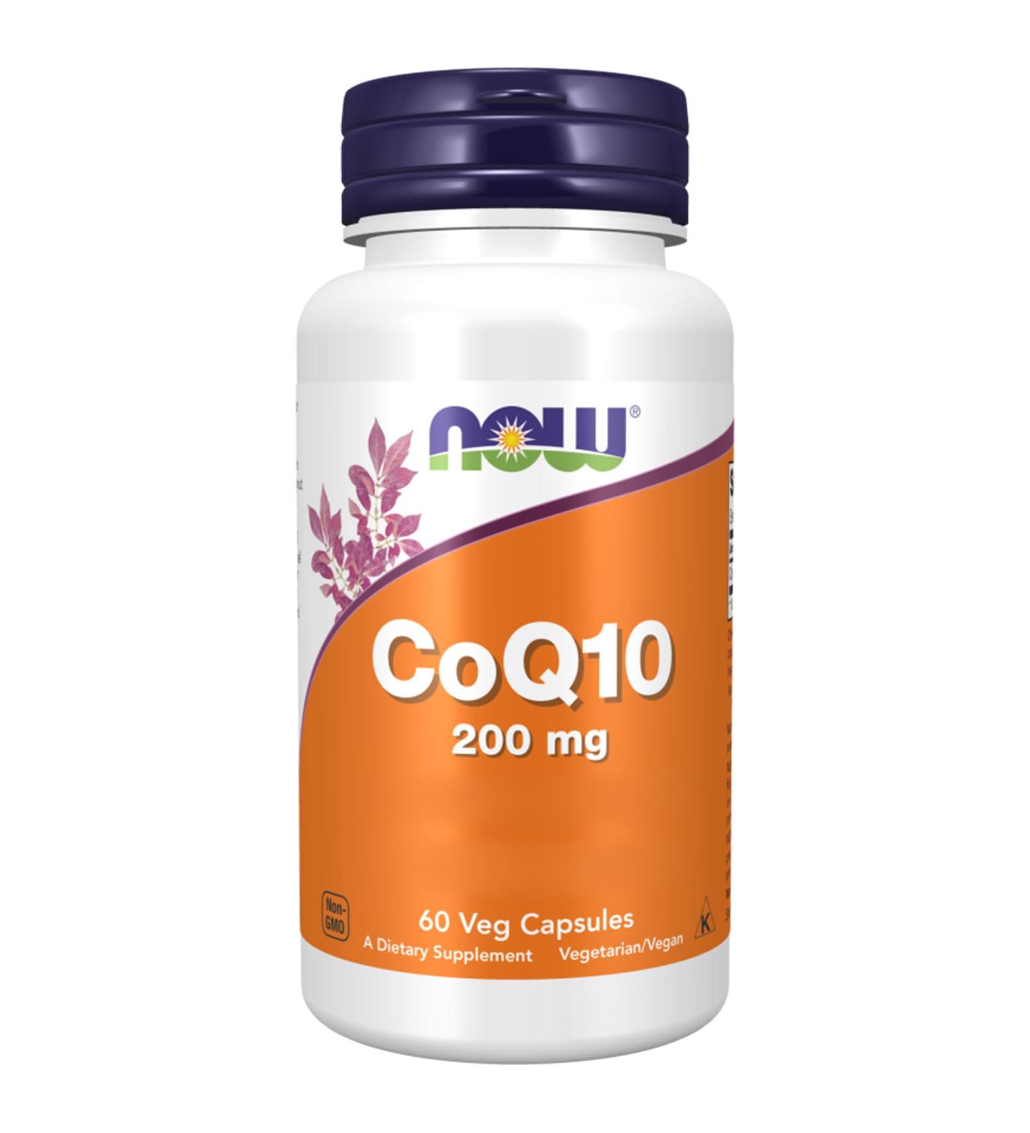 Now Foods CoQ10 200mg - High Dose Coenzyme Q10 60 Vegan Capsules Gluten-Free Non-GMO Laboratory Tested - Buy Online on GoSupps.com