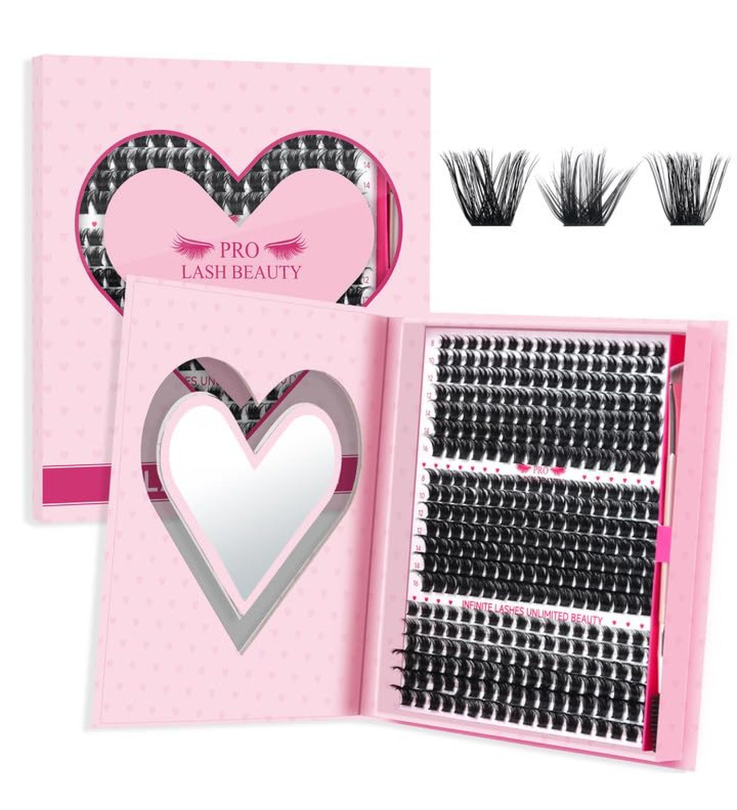 PRO 346 Pcs Lash Clusters Individual DIY Extension 3 Styles Mix Eyelash Clusters Volume Wispy Lashes Reusable Soft & Comfortable - Buy Online on GoSupps.com