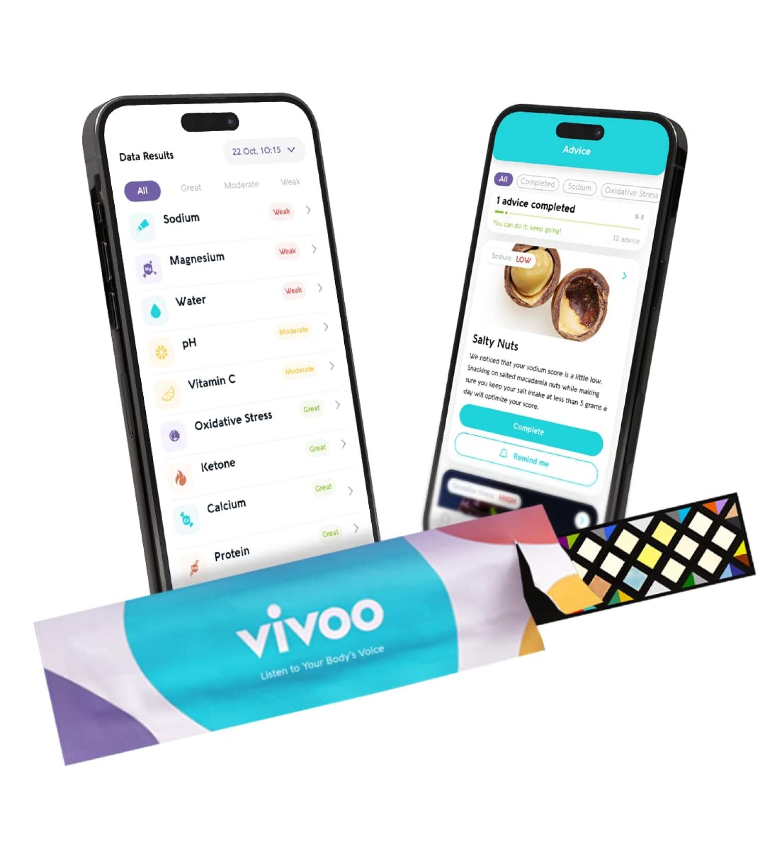 Vivoo 2.0 | Advanced Urine Test Strips with App | at Home Urine Test Strips for Keto Test Calcium Vitamin C Proteins Salinity Hydration and More | 3 Month / 12 Tests 4 count (Pack of 3) - Buy Online on GoSupps.com