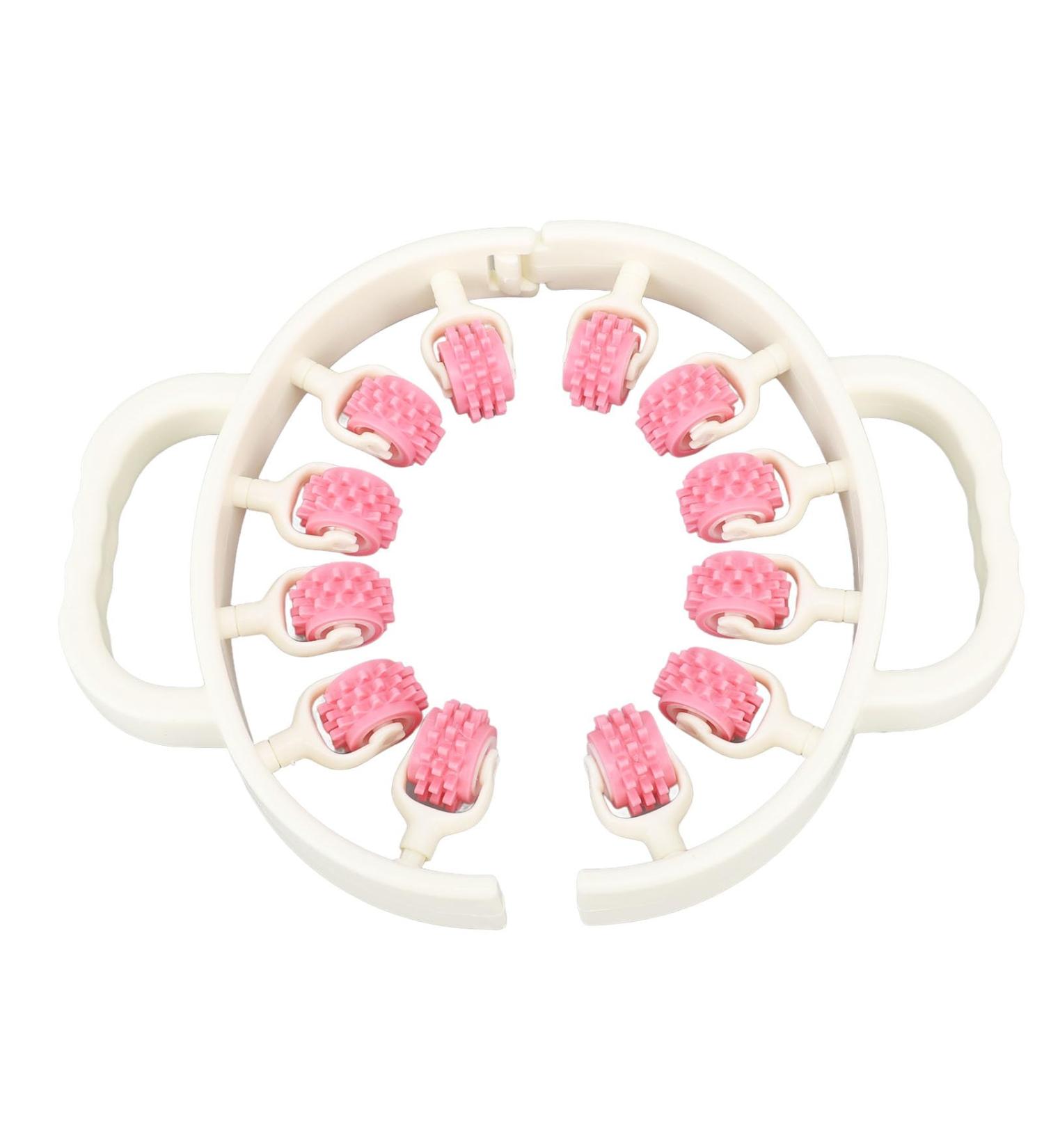 AONYAYBM Round Pink Massage Scooter for Legs | Portable Multi-Purpose Muscle Roller | Innovative Leg Massage Device for Sports & Relief - Buy Online on GoSupps.com
