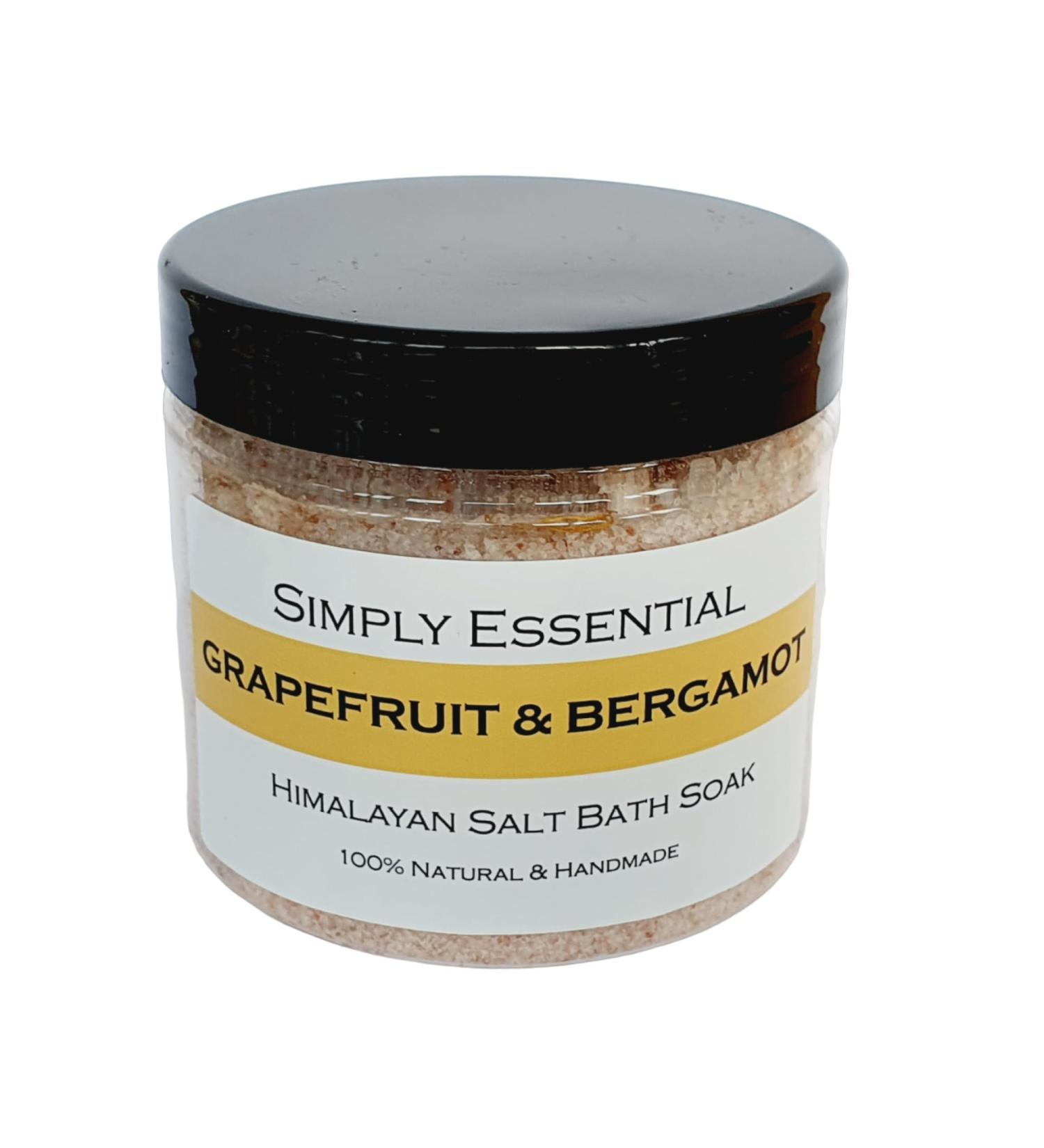 Simply Essential Grapefruit & Bergmot Himalayan Bath Salts Soak 225g - Buy Online on GoSupps.com