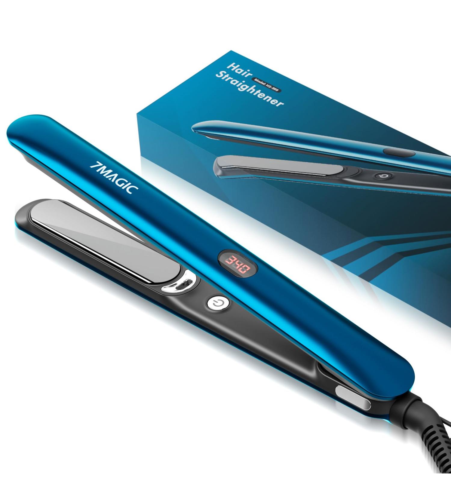 7MAGIC Hair Straightener - Professional 2 in 1 Ceramic Flat Iron with LCD 11 Heat Settings for Thick Hair Worldwide Shipping - Buy Online on GoSupps.com