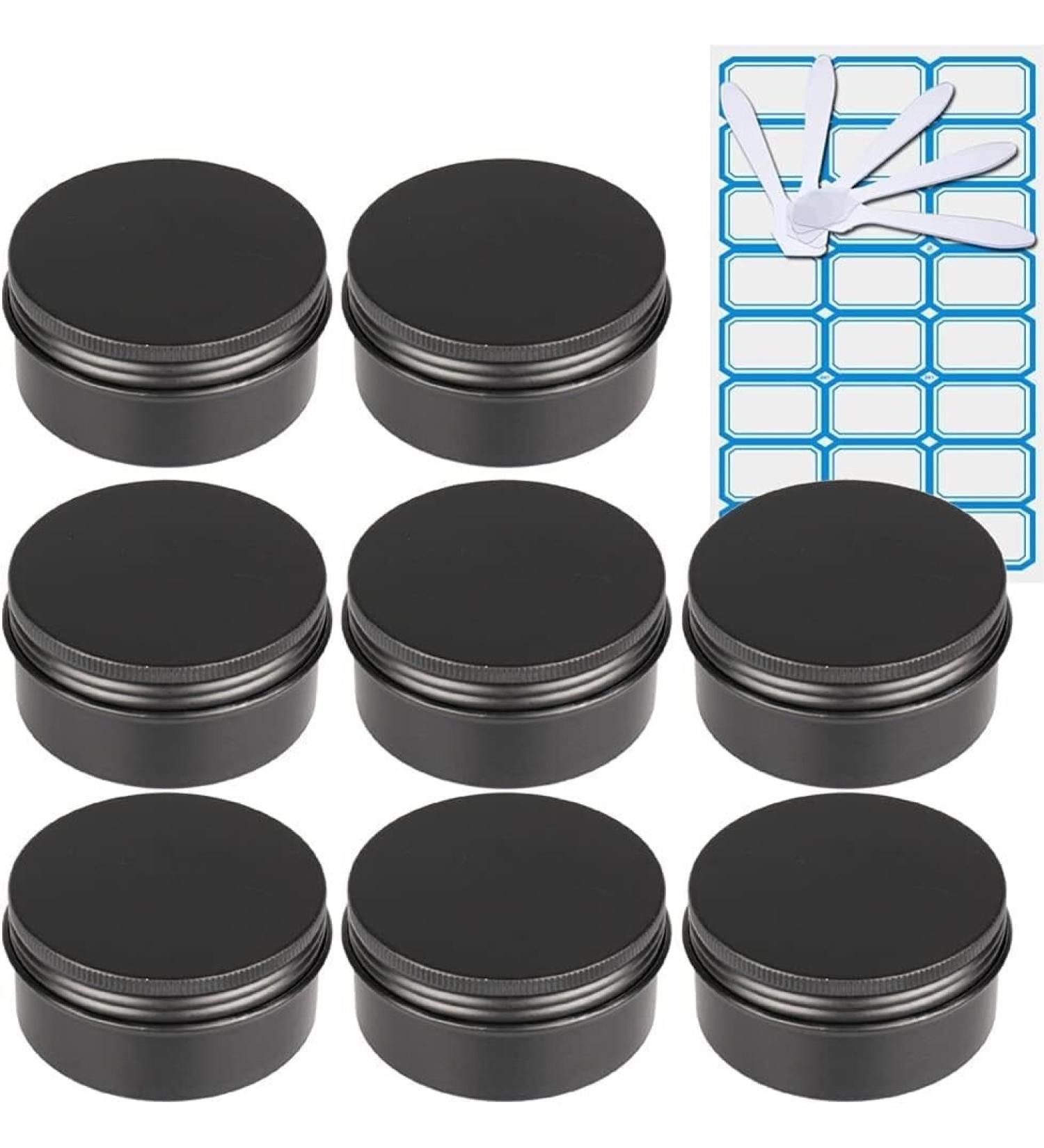 empty jars with lids cosmetic jar B0CKBSQRLW10 PC 30ml Empty Pink Round Aluminum Tin Jars with Screw Lids Cosmetics Lip Balm Containers Pots with 5X Spoon 1x Labels (Color : Roze Size : 30ml) (Colo - Buy Online on GoSupps.com