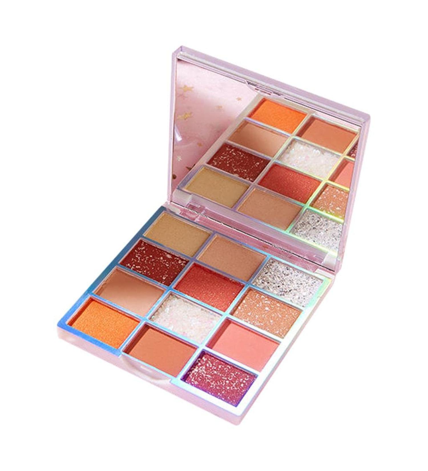 harayaa 12 Colors Shimmering Matte Eyeshadow Palette Waterproof Eye - White - Buy Online on GoSupps.com
