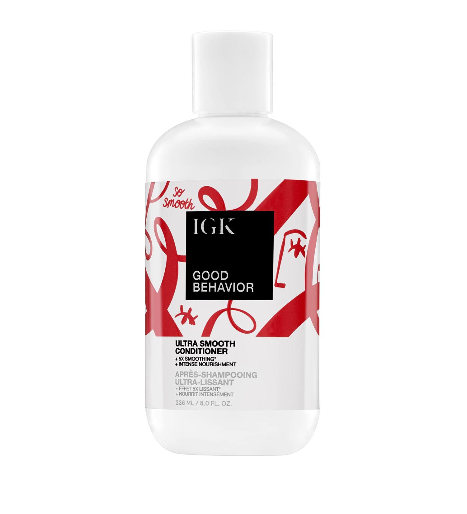 IGK GOOD BEHAVIOR Ultra Smooth Conditioner - Frizz Control, Hydration, & Shine - Vegan & Cruelty Free - 8 Fl Oz - Buy Online on GoSupps.com