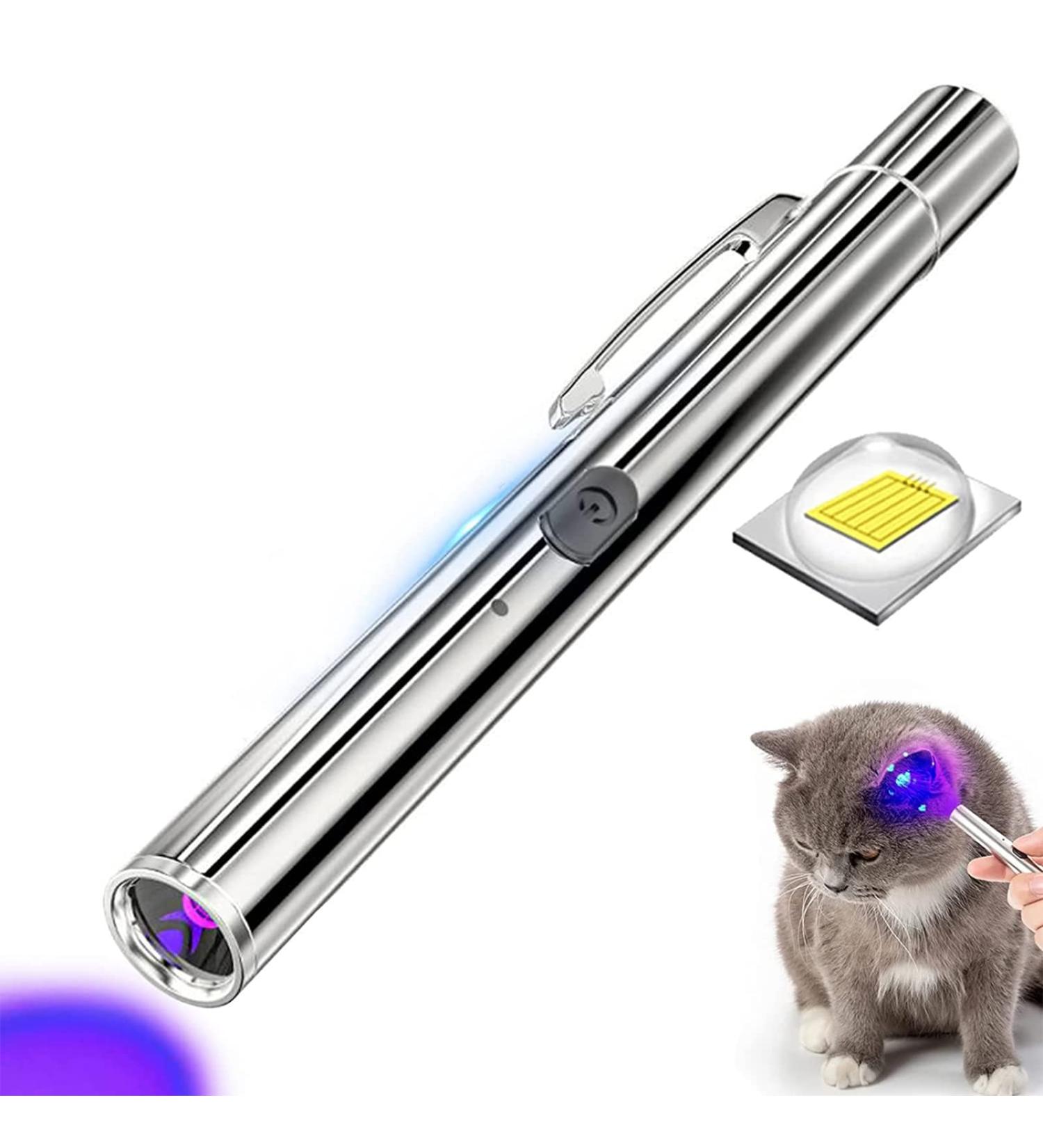 HUHKOUAE Wood's Lamp Portable UV Black light for Pet Dog/Cat Care cat Ringworm Detector Pet Urine Detector with Portable buckle and Magnetic back cover - Buy Online on GoSupps.com