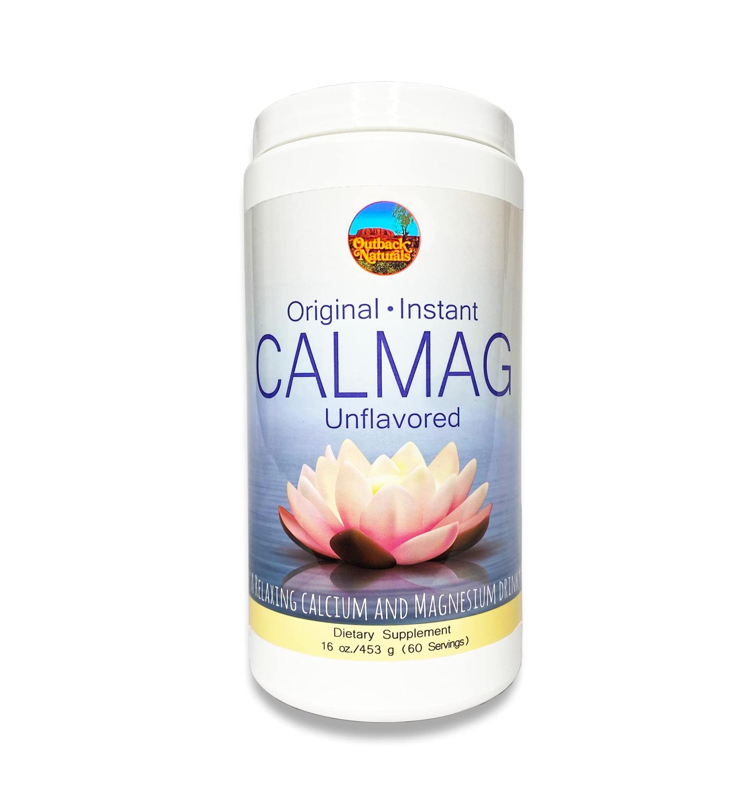 Outback Naturals CalMag High Absorption Powder - 2:1 Calcium and Magnesium Citrate Supplement - Promotes Stress Relief, Sleep, and Bone Health - 16.5 oz - Buy Online on GoSupps.com