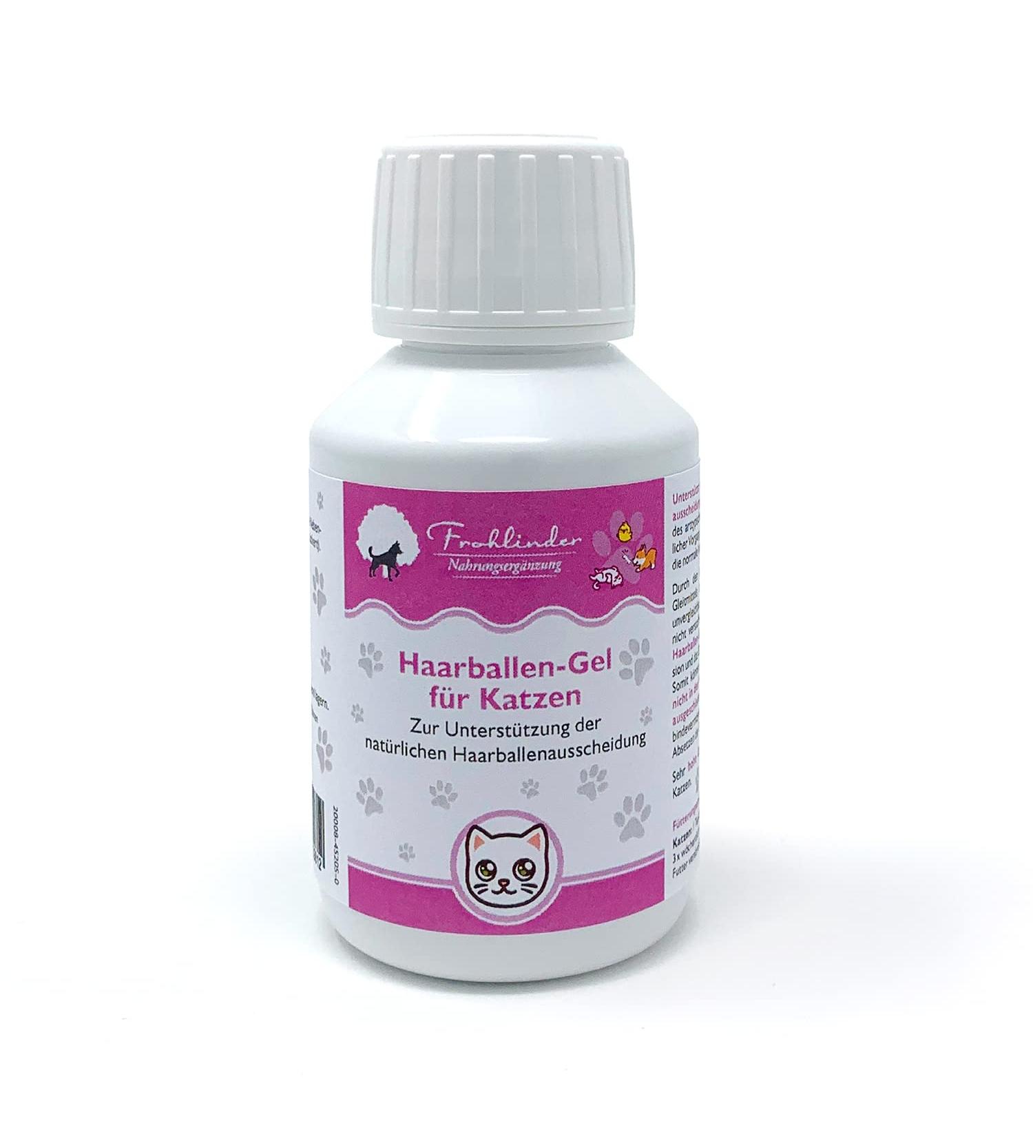 Hair Bale Gel for Cats | 100 ml Frohlinder Dietary Supplement | Supports Healthy Hair Bale Growth | International Shipping Available - Buy Online on GoSupps.com