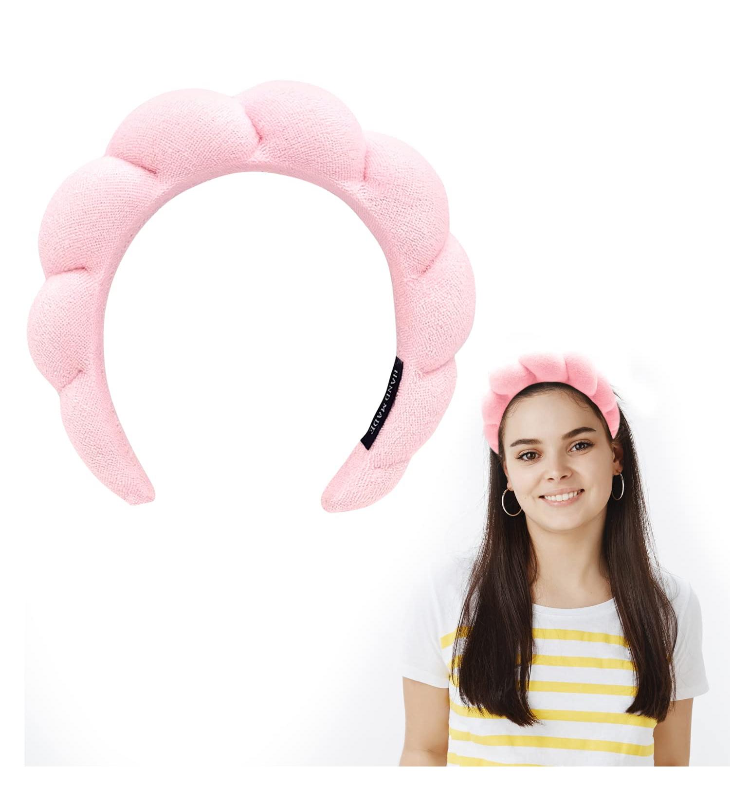 Pink Spa Headband for Skincare, Makeup Removal & Facial Masks - Buy Online on GoSupps.com