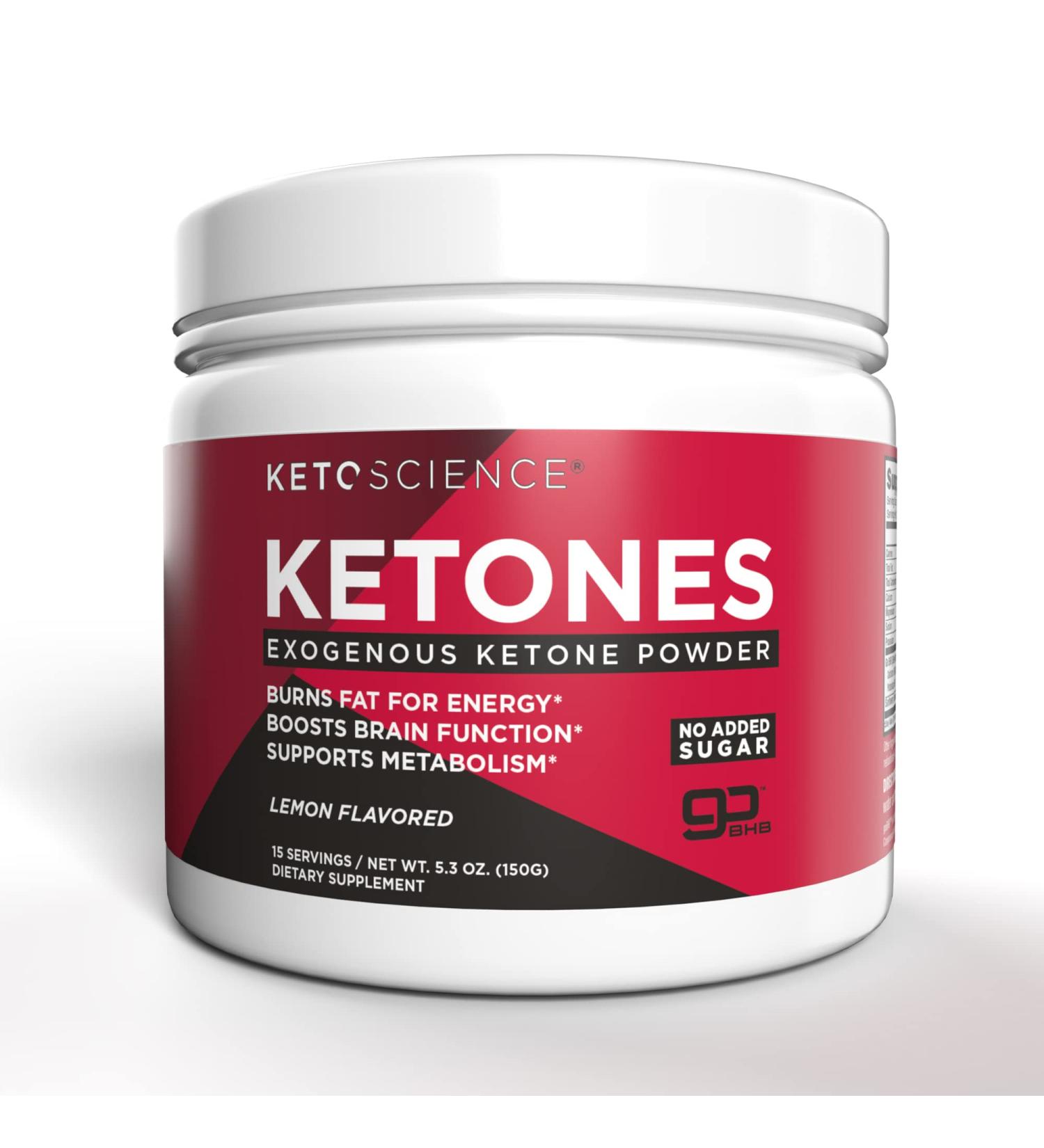 Keto Science Ketones Powder Dietary Supplement, Sugar-Free Lemon Drink Mix, Supports Carb-Fighting Diet & Weight Loss, Packaging May Vary, Green, 5.3 Oz