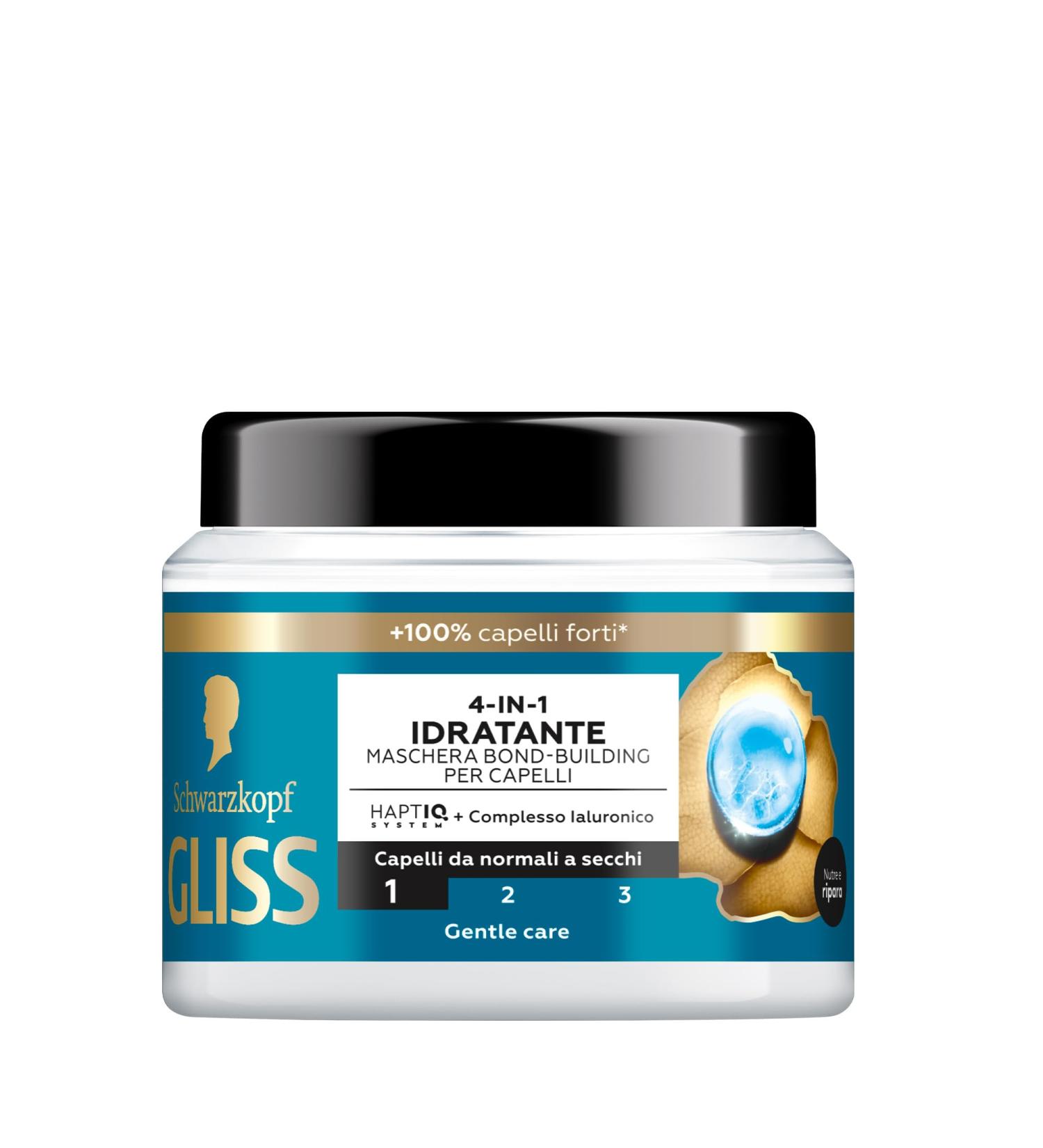 Schwarzkopf Gliss 4 en 1 Feuchtigkeitsspendende Bond-Building Maske f r Haare 400 ml Aqua-Revive-Haarmaske mit HAPTIQ System und Hyaluron-Komplex Behandlung normales bis trockenes Haar - Buy Online on GoSupps.com