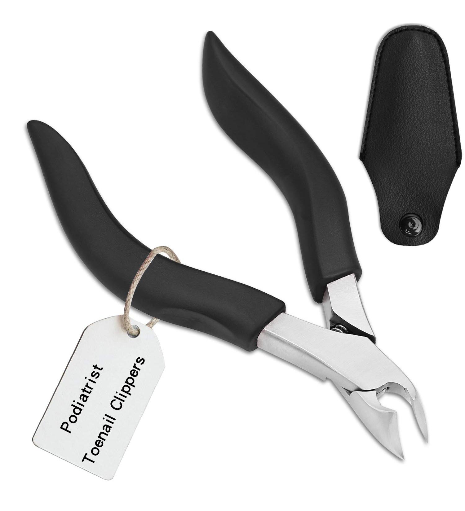 Professional Thick Toenail Clippers for Seniors - Easy Grip Large Handle, Sharp Stainless Steel - Best Nail Clipper for Men with Thick Nails - Black - Buy Online on GoSupps.com