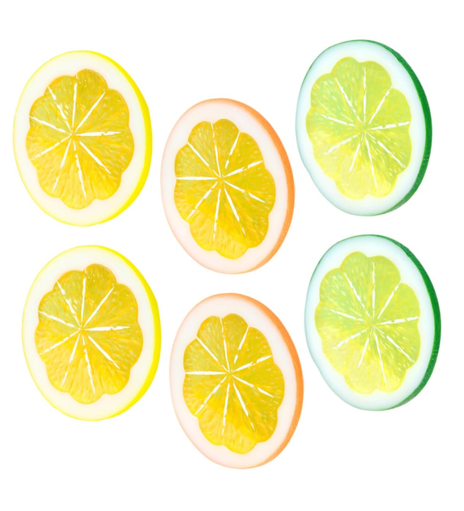 Alipis 6pcs Artificial Lime Simulation Fruits Simulated Fruit Model Faux Lemon Slices Lemon Slices for Soap Lifelike Lemon Props Lemon Slices Artificial Ornament Filling Orange Slices Pvc - Buy Online on GoSupps.com
