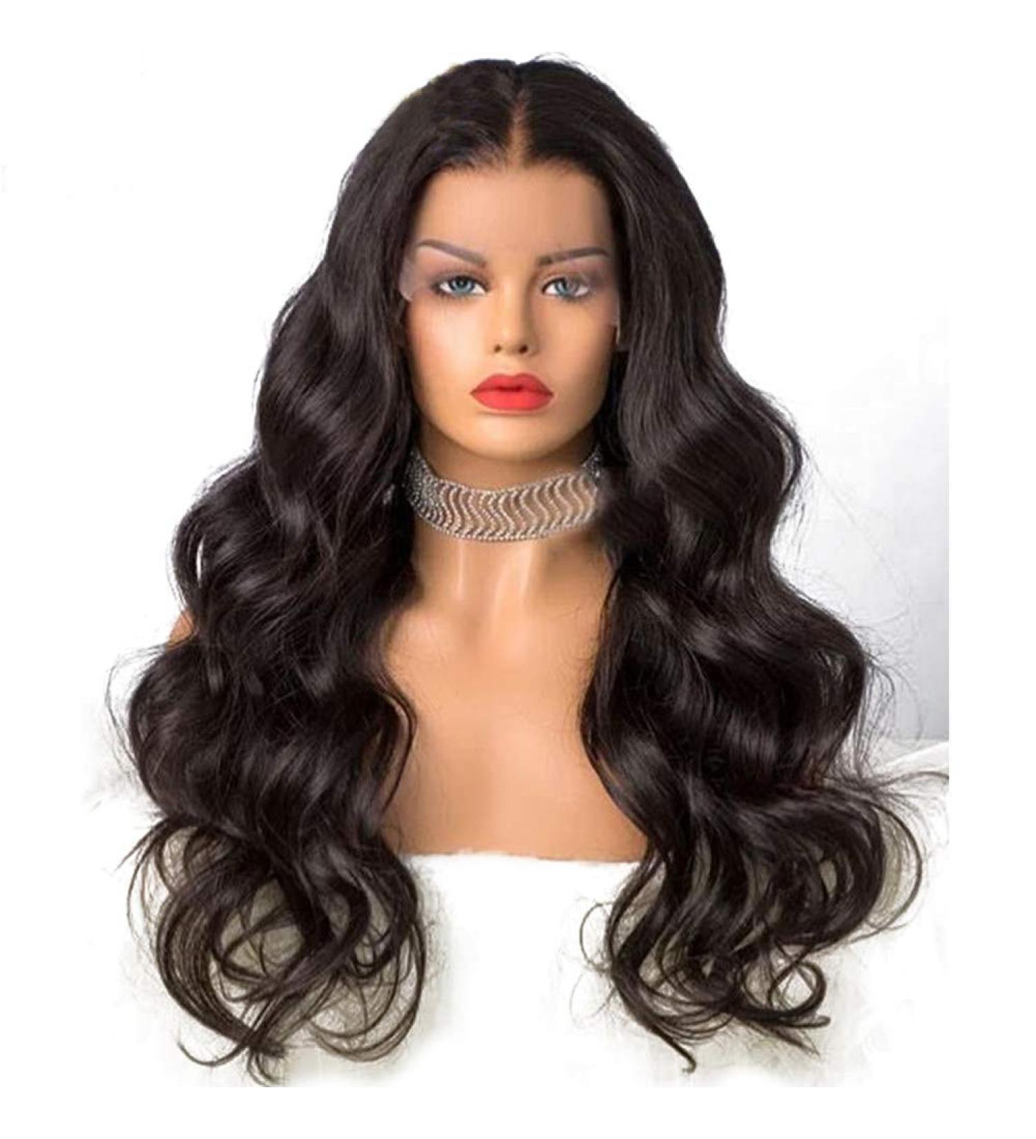 Saupa Lace Front Wig - 24 inch Real Human Hair 360 Lace Frontal Loose Wave with Baby Hair - 150% Density for Black Women - Buy Online on GoSupps.com