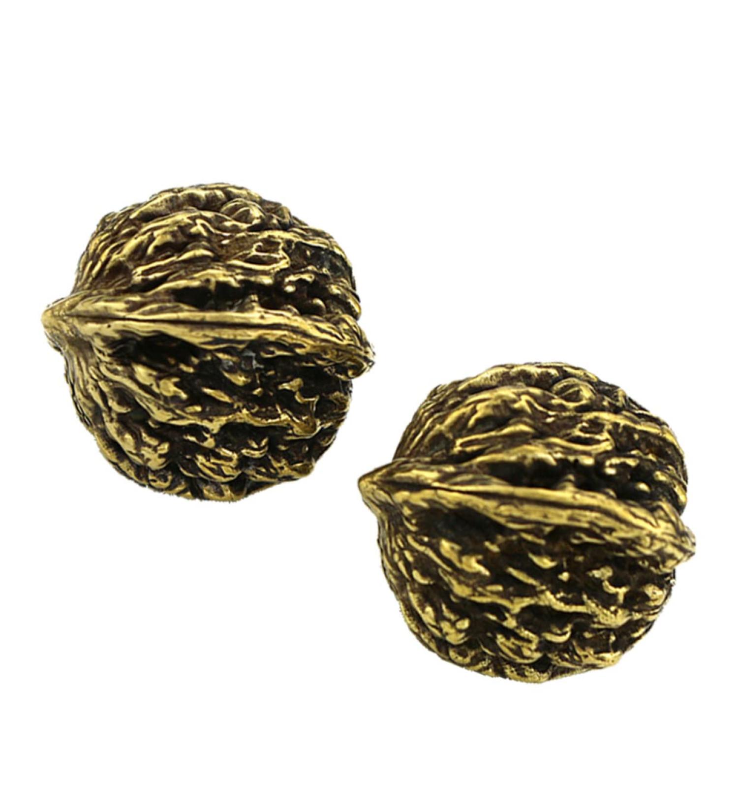 Ibasenice Copper Walnut Figure Brass Decor Foot Massager - Chinese Wenwan Balls for Deep Tissue Muscle Relief - Buy Online on GoSupps.com