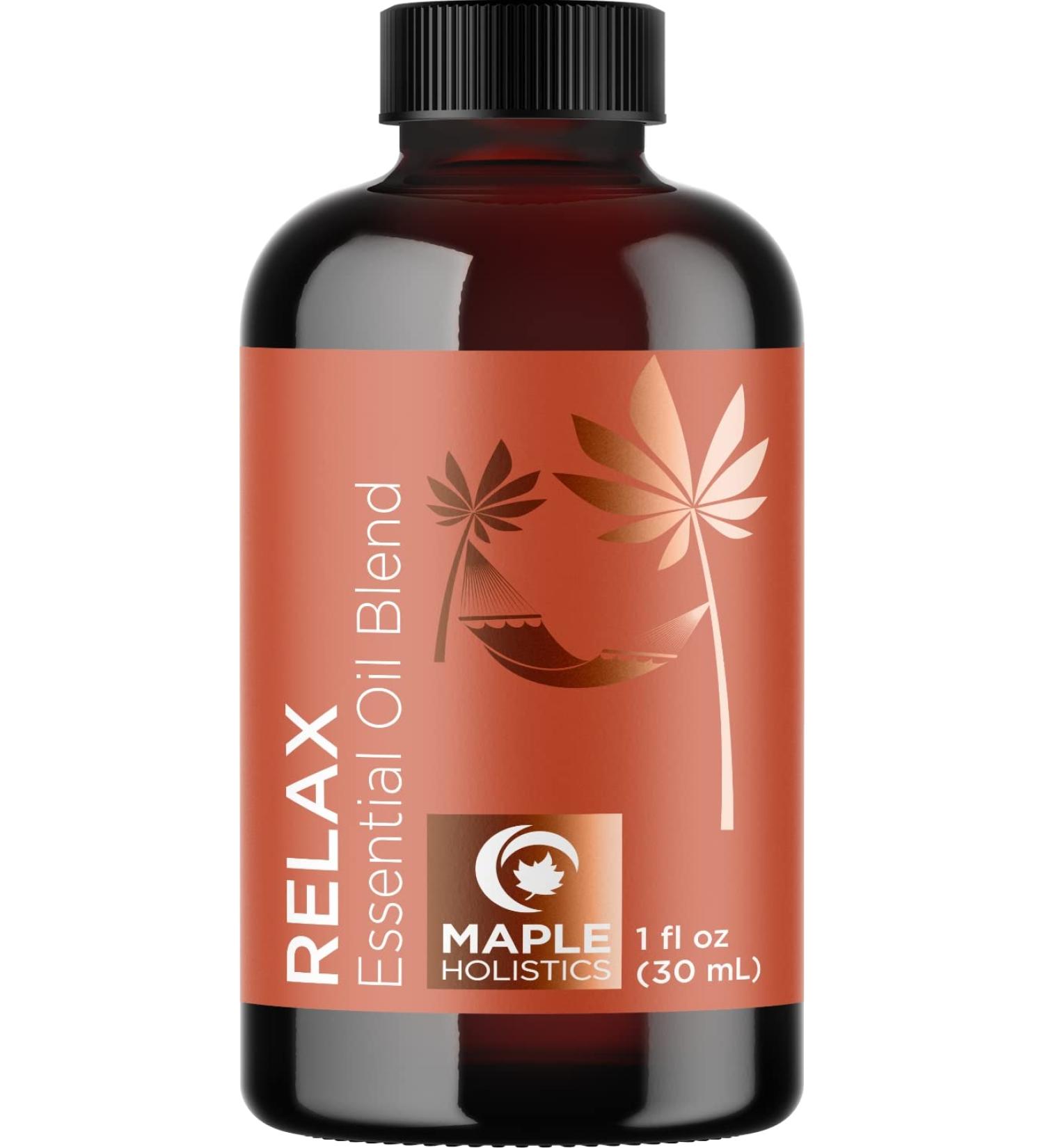 Relaxing Essential Oil Blend for Diffuser - Stress Support with Lavender, Geranium, Chamomile, Ylang Ylang - Home & Travel Aromatherapy - Buy Online on GoSupps.com