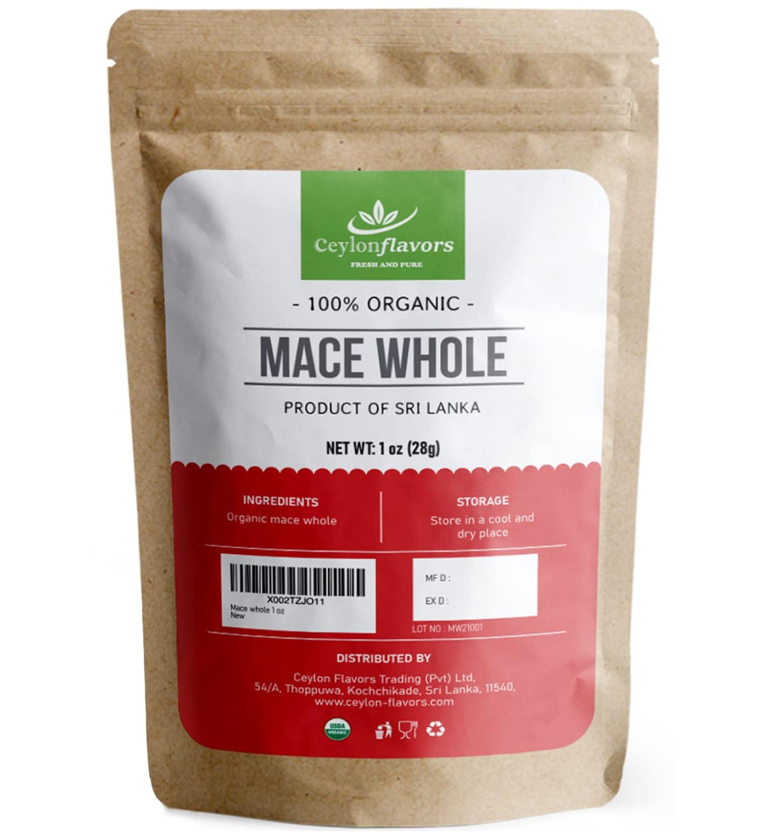 Mace Whole 1 oz / 28 g - Direct from Ceylon Sri Lanka Farms - Buy Online on GoSupps.com