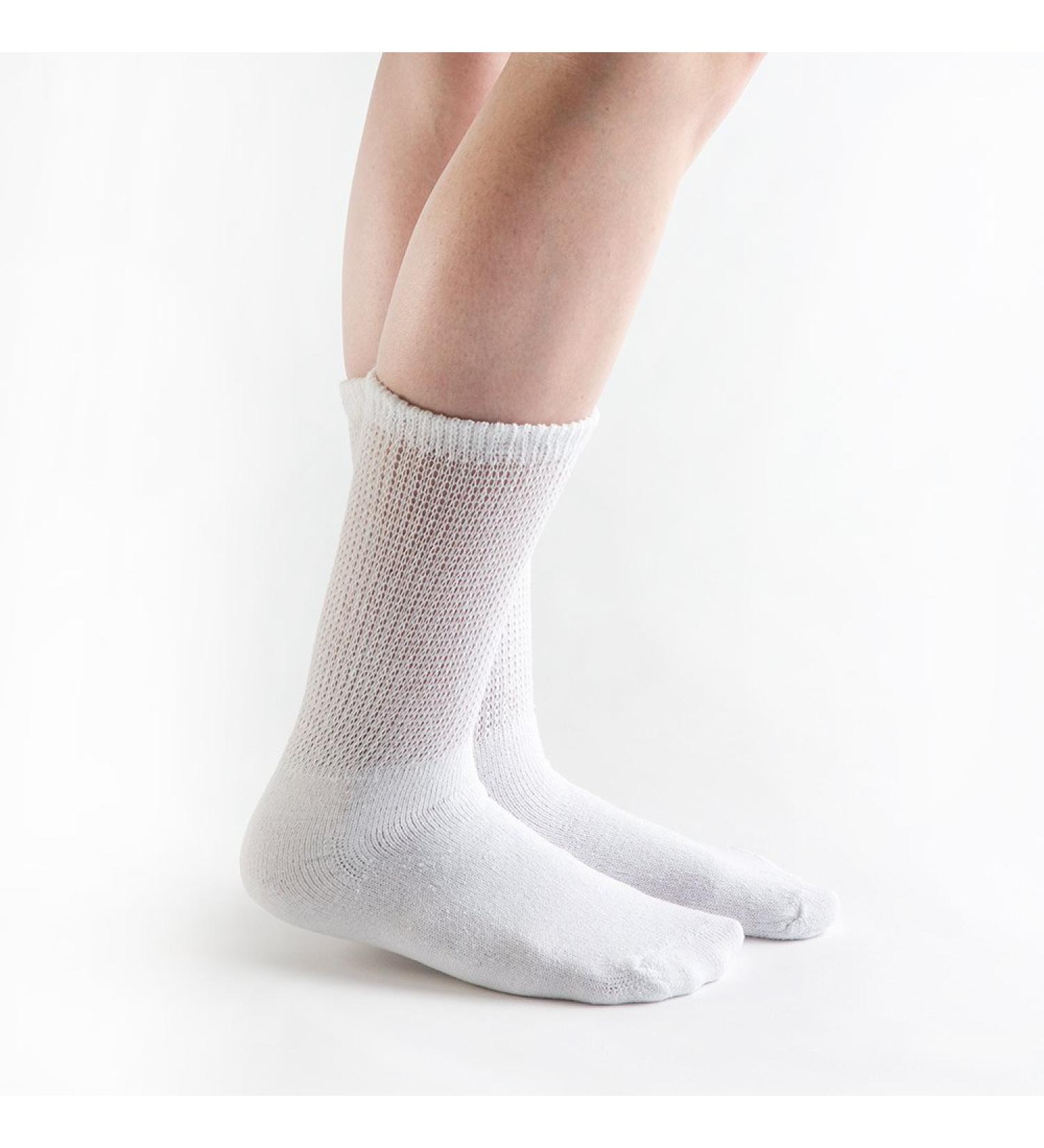 Doc Ortho Diabetic Socks for Men and Women - 3 Pairs, Crew White, X-Large - Buy Online on GoSupps.com