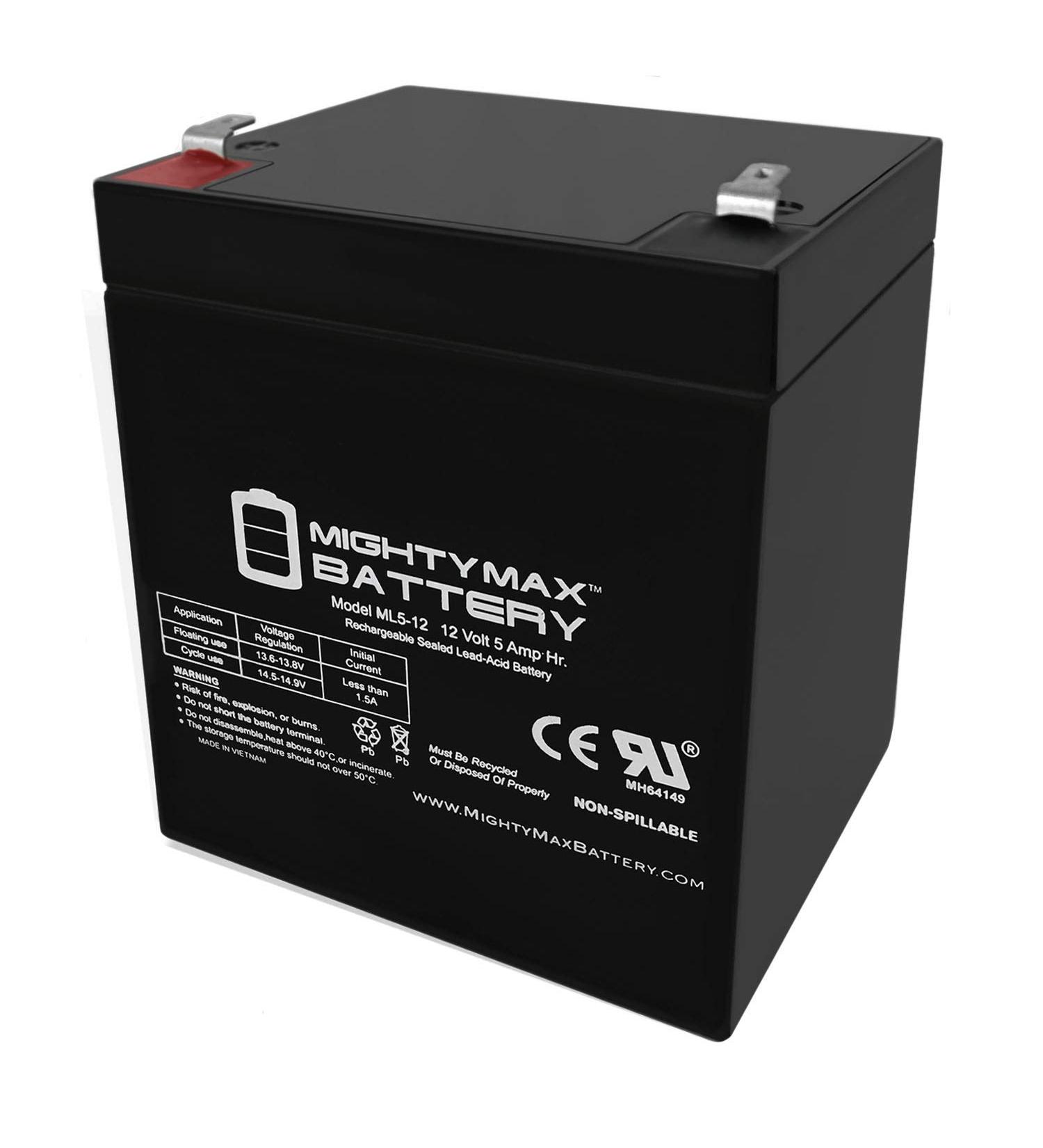 Mighty Max 12V 5AH SLA Battery Replacement for Shen Yang SY1245 - International Shipping Available - Buy Online on GoSupps.com