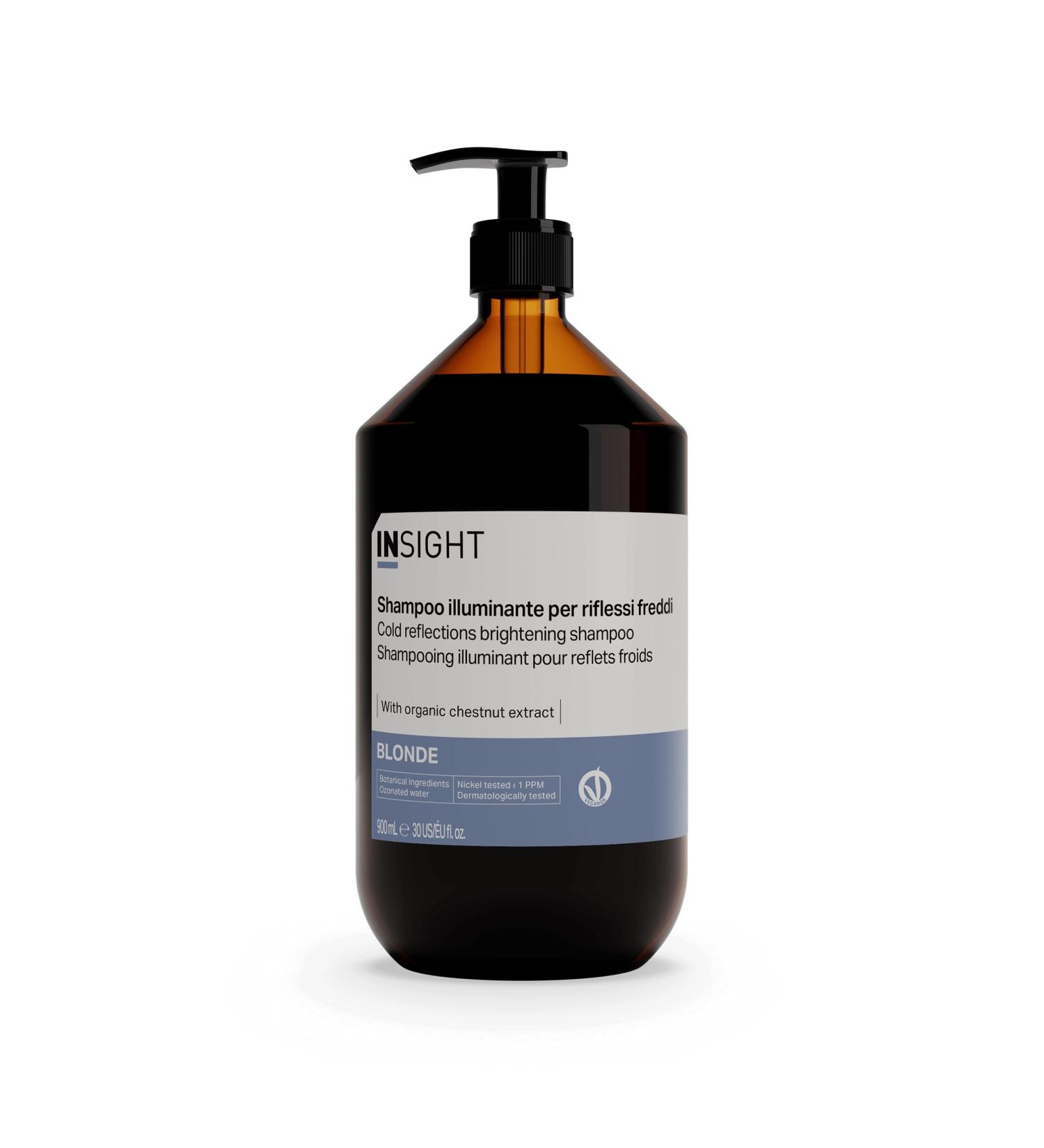 INSIGHT Insight Illuminating Blonde Shampoo for Cool Tones 900ml | Specially designed to maintain color in white gray or blonde hair | Glass packaging