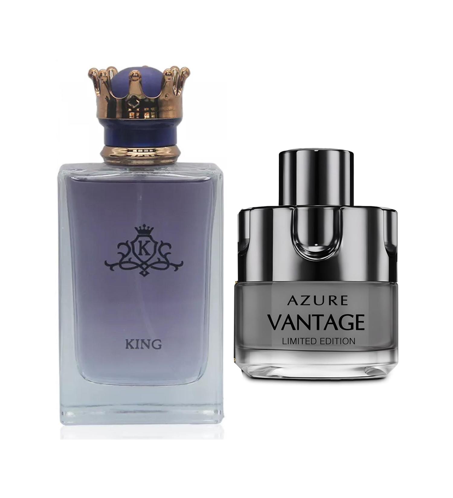 King&Azure Vantage Limited Edition Men Cologne Set Eau De Parfum Spray For Men Fruity Notes Enriched By A Strong Woody Based Fragance Ideal for Day Wear - 3.4 Fl Oz - Buy Online on GoSupps.com