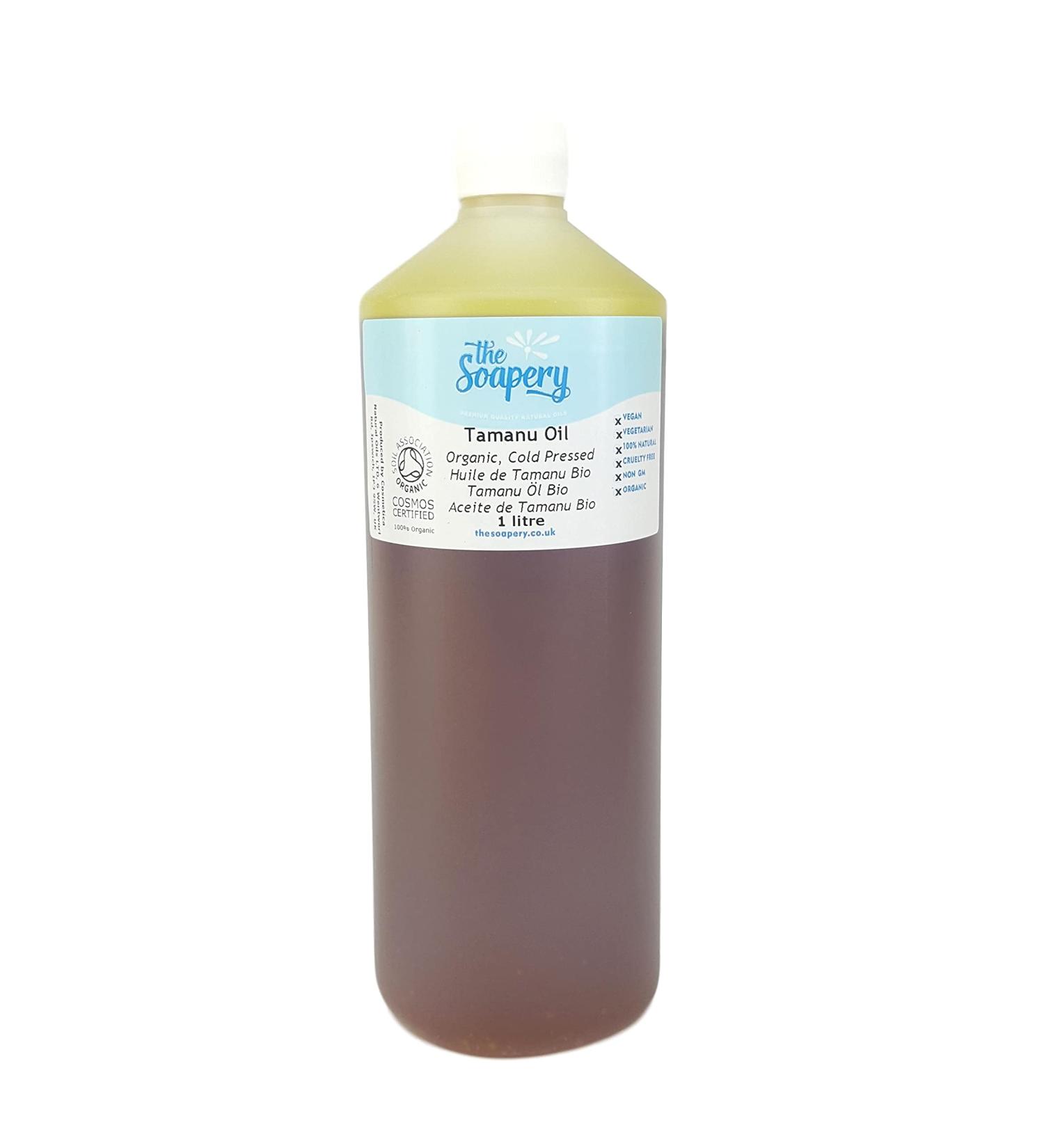 Tamanu Oil 1 litre - Cold Pressed Certified Organic by the Soil Association 100% Pure and Natural