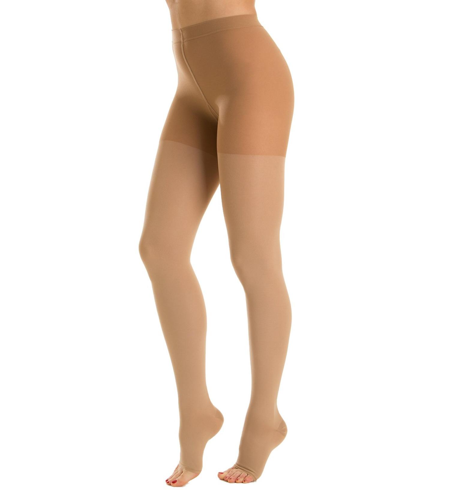 Relaxsan M2080A Cotton Open-Toe Compression Tights - Class 2 (23-32 mmHg) M Beige - Buy Online on GoSupps.com