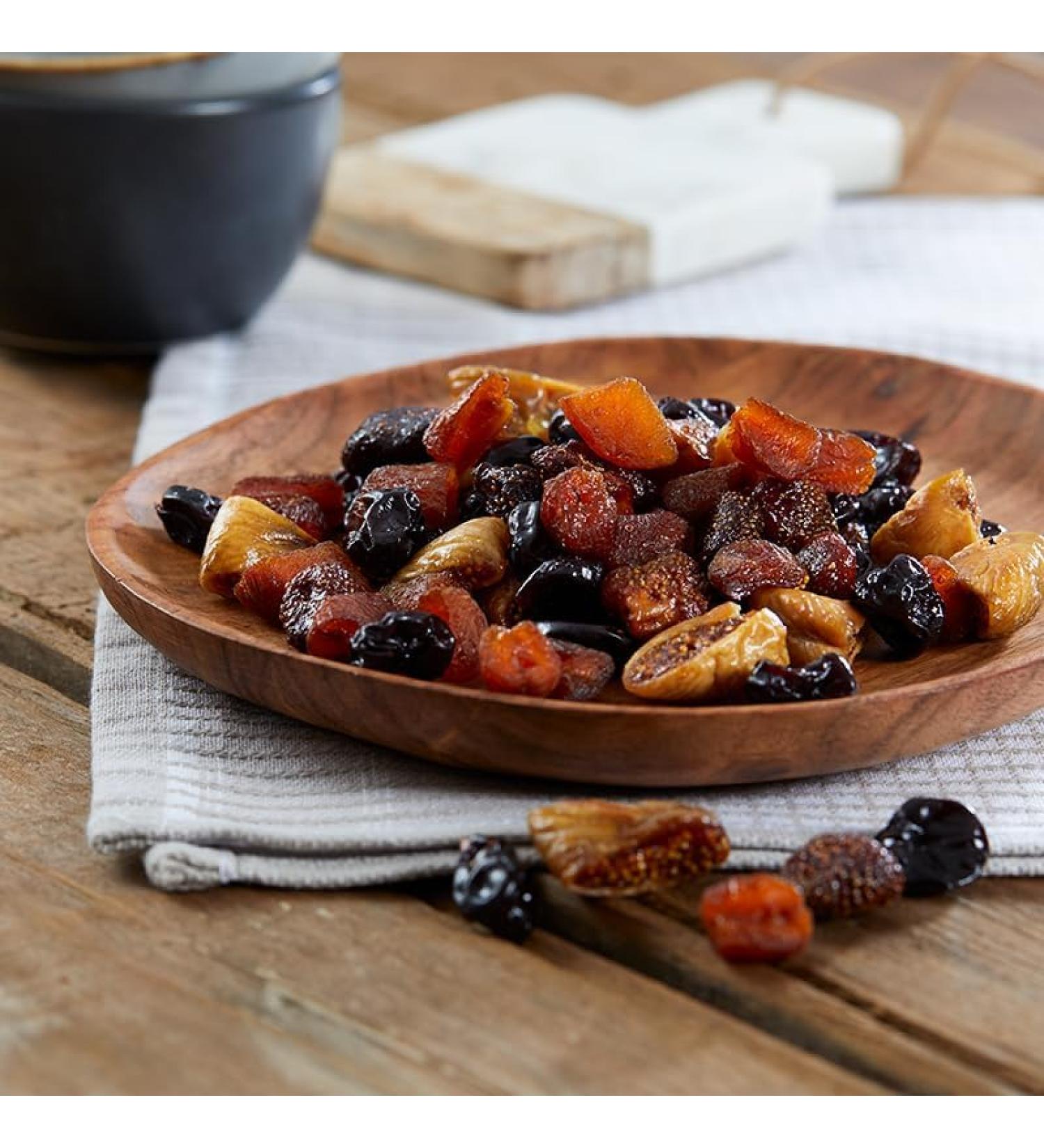 Balsara's Organic sweet and dried fruit mix gluten-free no added sugar or sulfur apricots cherries figs strawberries cakes healthy snack breakfast toppings granola bars (1 kg)