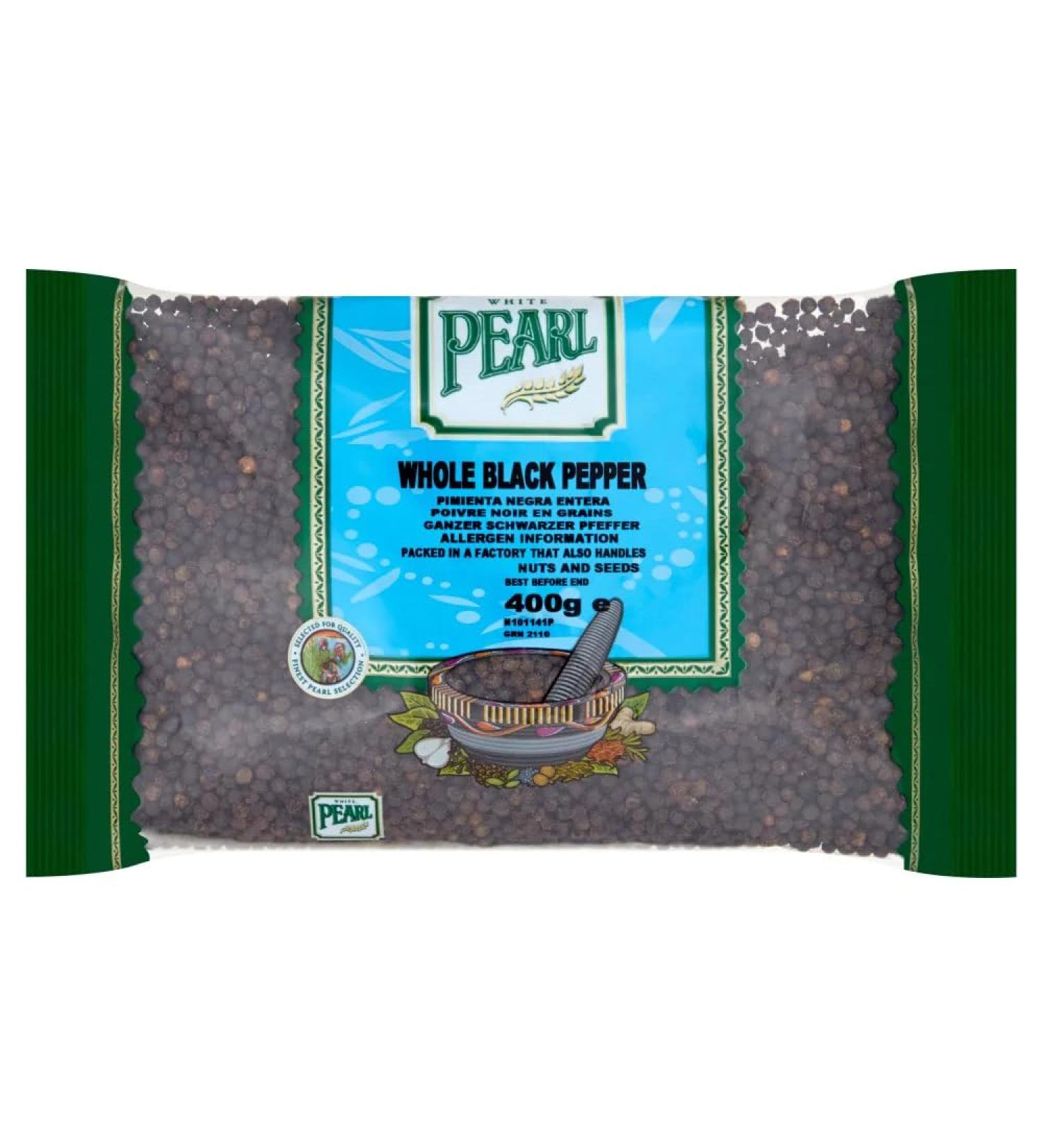 White Pearl Whole Black Pepper 400g