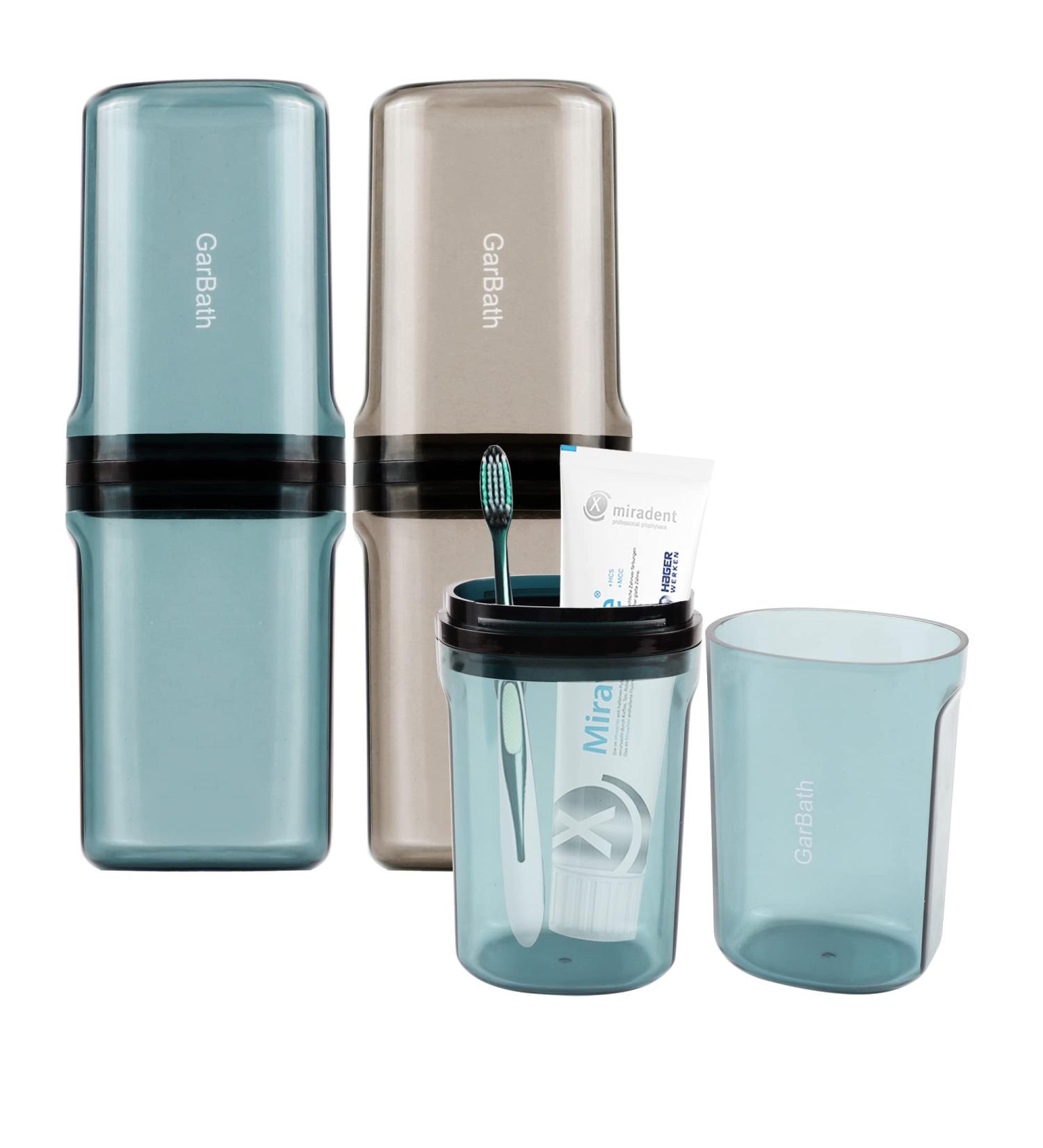 Travel Water Cup Set & Toothbrush Holder - Perfect for Camping Business Trips and Home Use - Buy Online on GoSupps.com