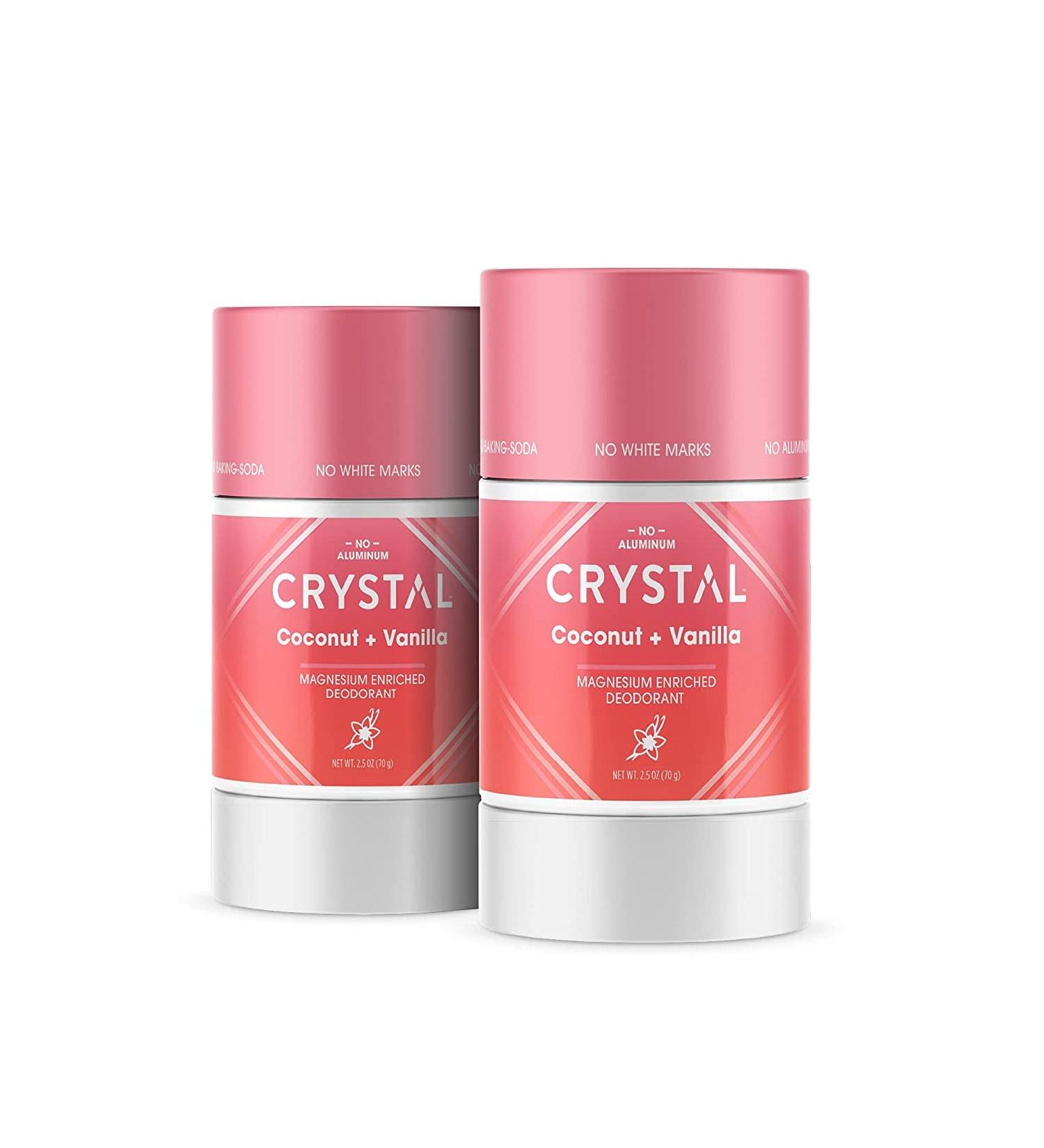 Crystal Coconut Vanilla Magnesium Deodorant Stick Bundle Aluminum-Free, Baking Soda-Free, Odor-Fighting Formula (2.5oz x 2) - Buy Online on GoSupps.com