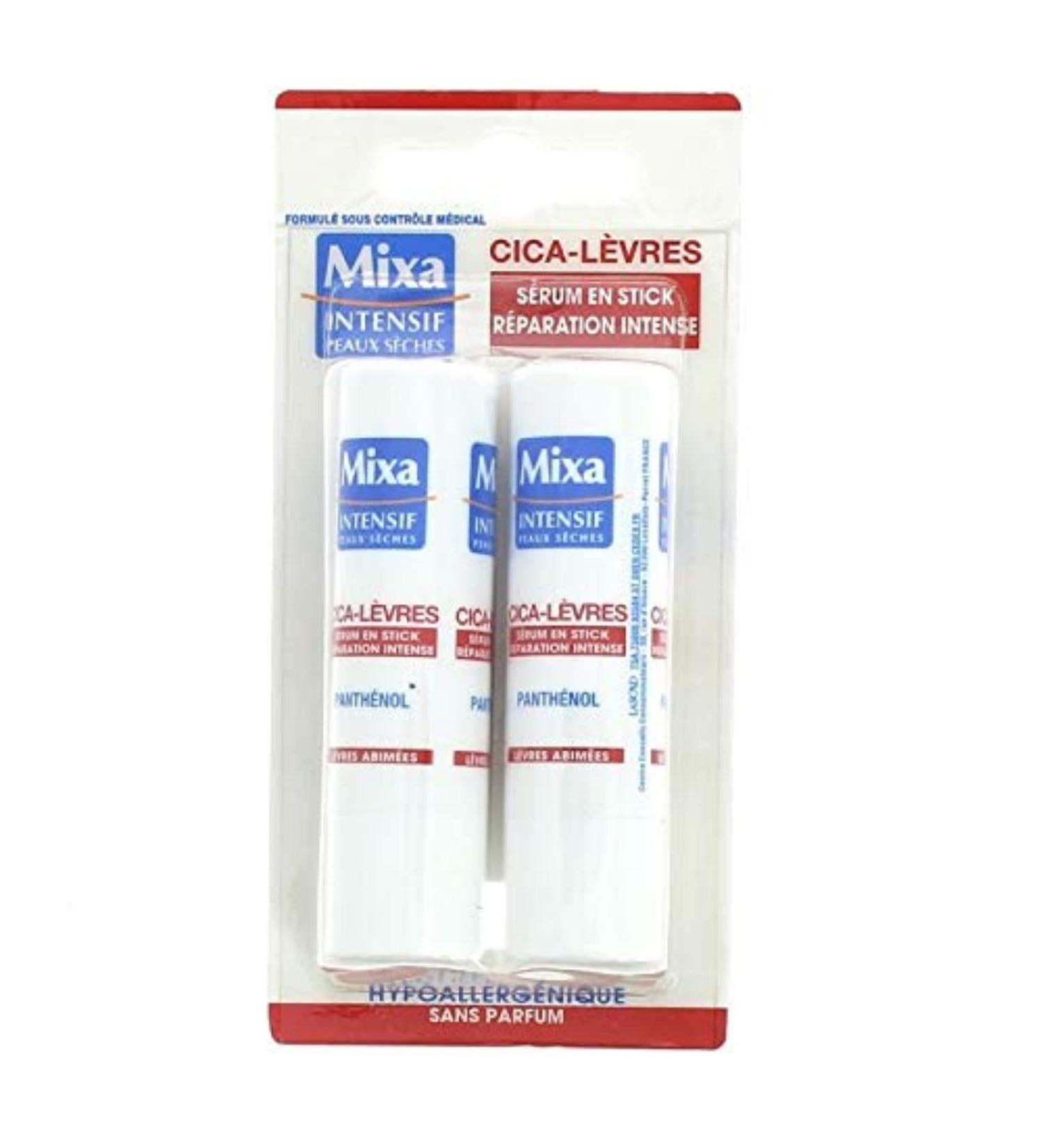 Mixa Intense Repair Serum Stick - Cica-lips - 2 sticks of 4.8 ml