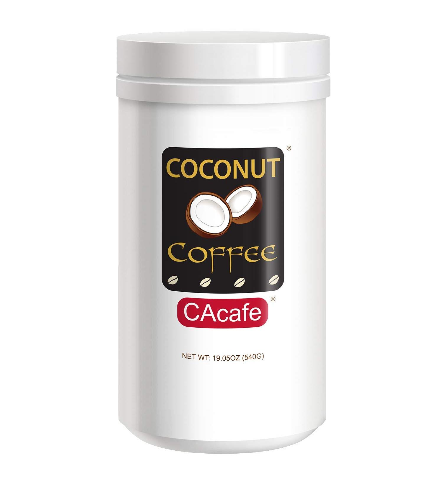 CAcafe Coconut Coffee Creamy Drink Mix 19.05oz - Colombian Coffee Infused with Coconut - Antioxidant-Rich Natural Energy Drink for Stress Relief - Make Iced or Hot - 1 Pack - Buy Online on GoSupps.com