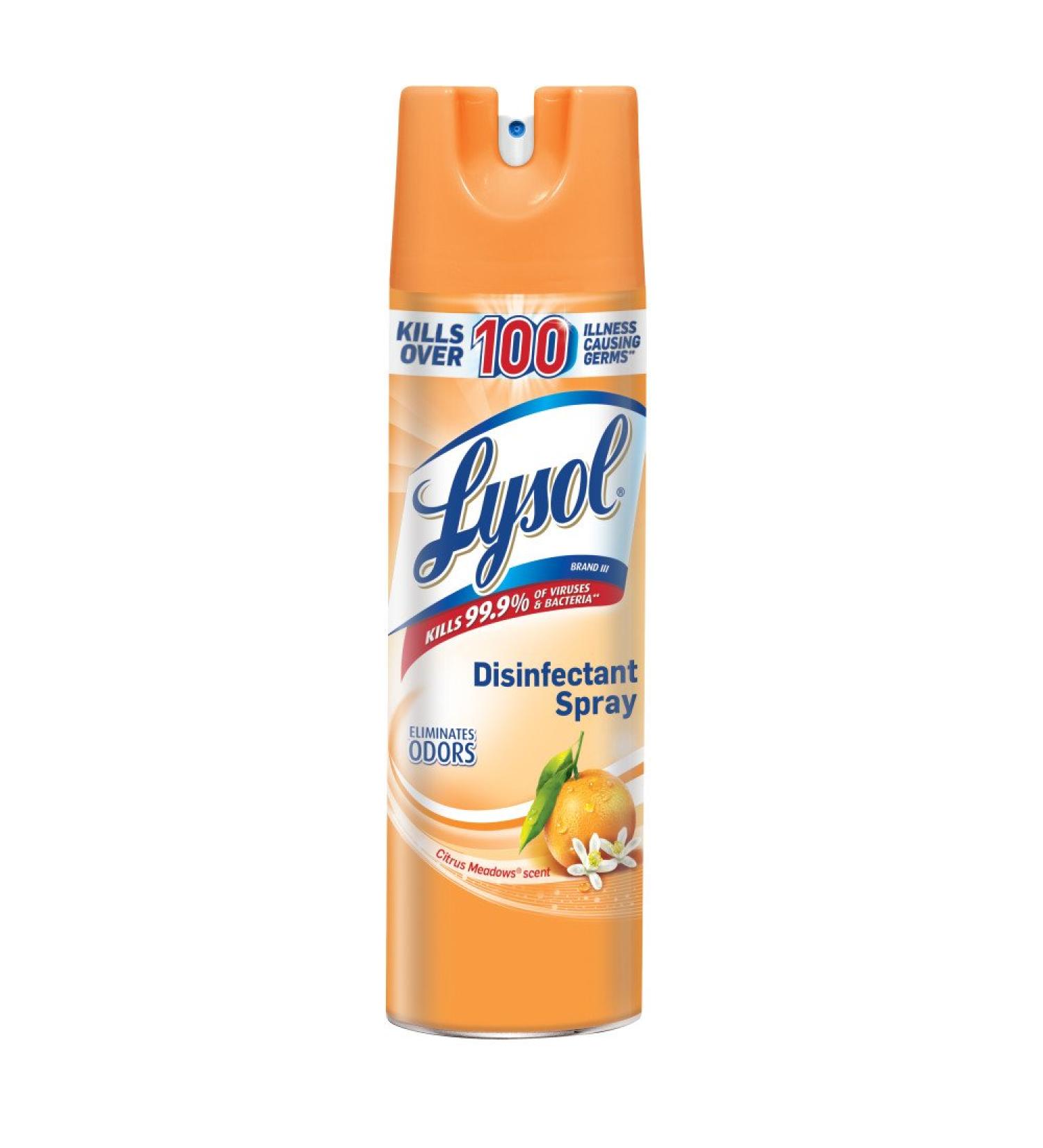 Lysol Disinfectant Spray Citrus Meadows 19 oz - Kills 99.9% of Germs - Buy Online on GoSupps.com