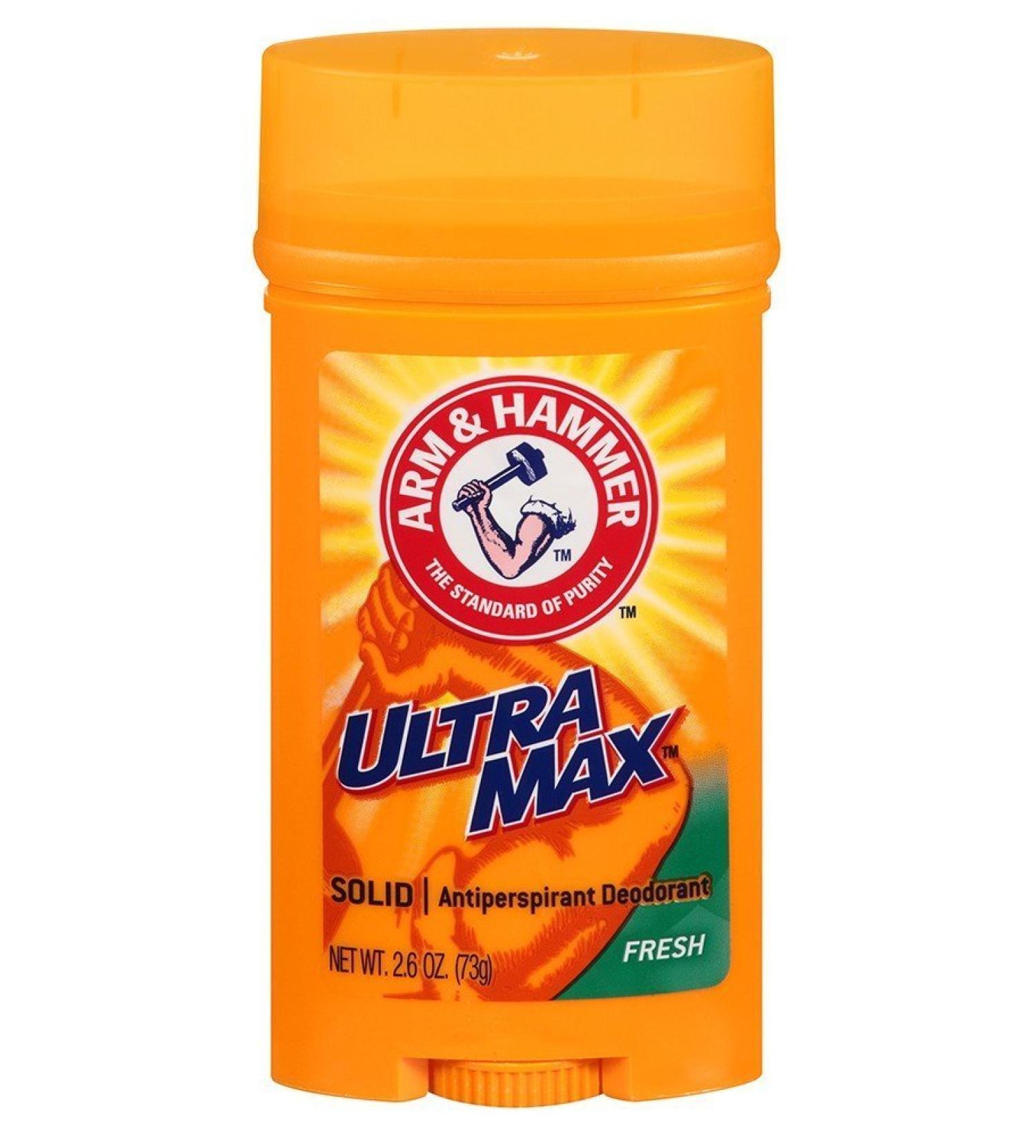 Arm & Hammer Deodorant 2.6 Ounce Solid Ultra Max Fresh (Wide) (76ml) (6 Pack) - Buy Online on GoSupps.com