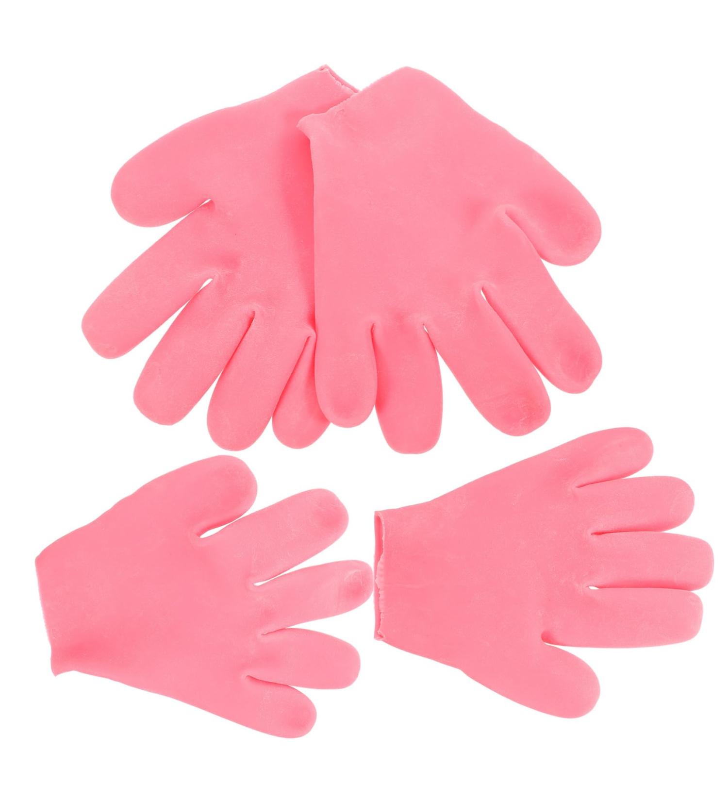 FRCOLOR 2 Pairs Moisturizing Gloves Mittens Lotion Gloves Overnight for Women Gloves for Dry Hand Silicone Glove Lotion Hand Moisturizing Glove Sock Silica Gel Miss Soft Pink - Buy Online on GoSupps.com