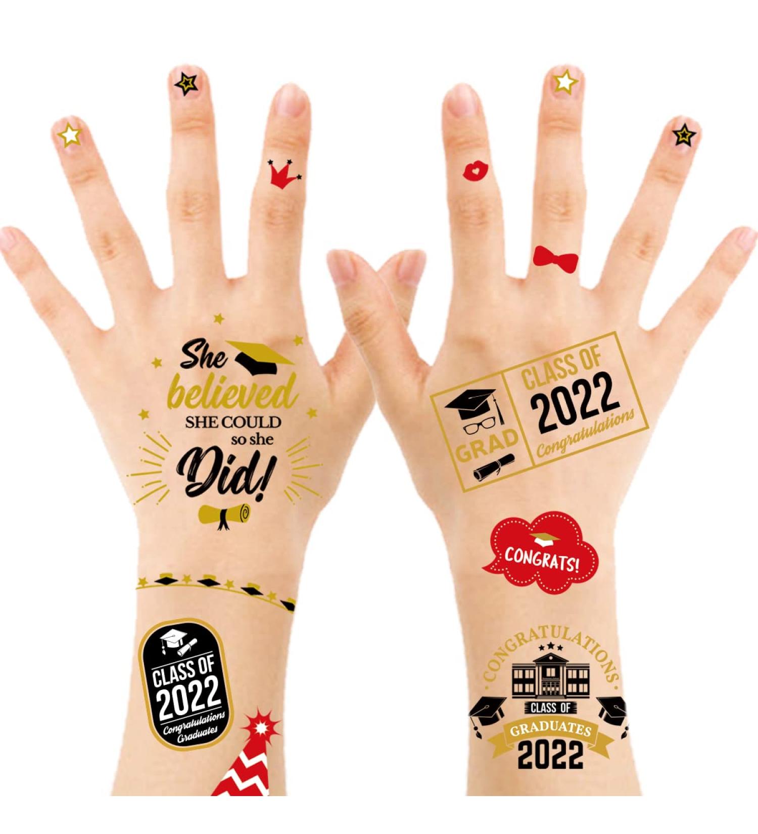 Preschool Graduation Temporary Tattoo Stickers - Graduation Party Decorations 2022 - Buy Online on GoSupps.com