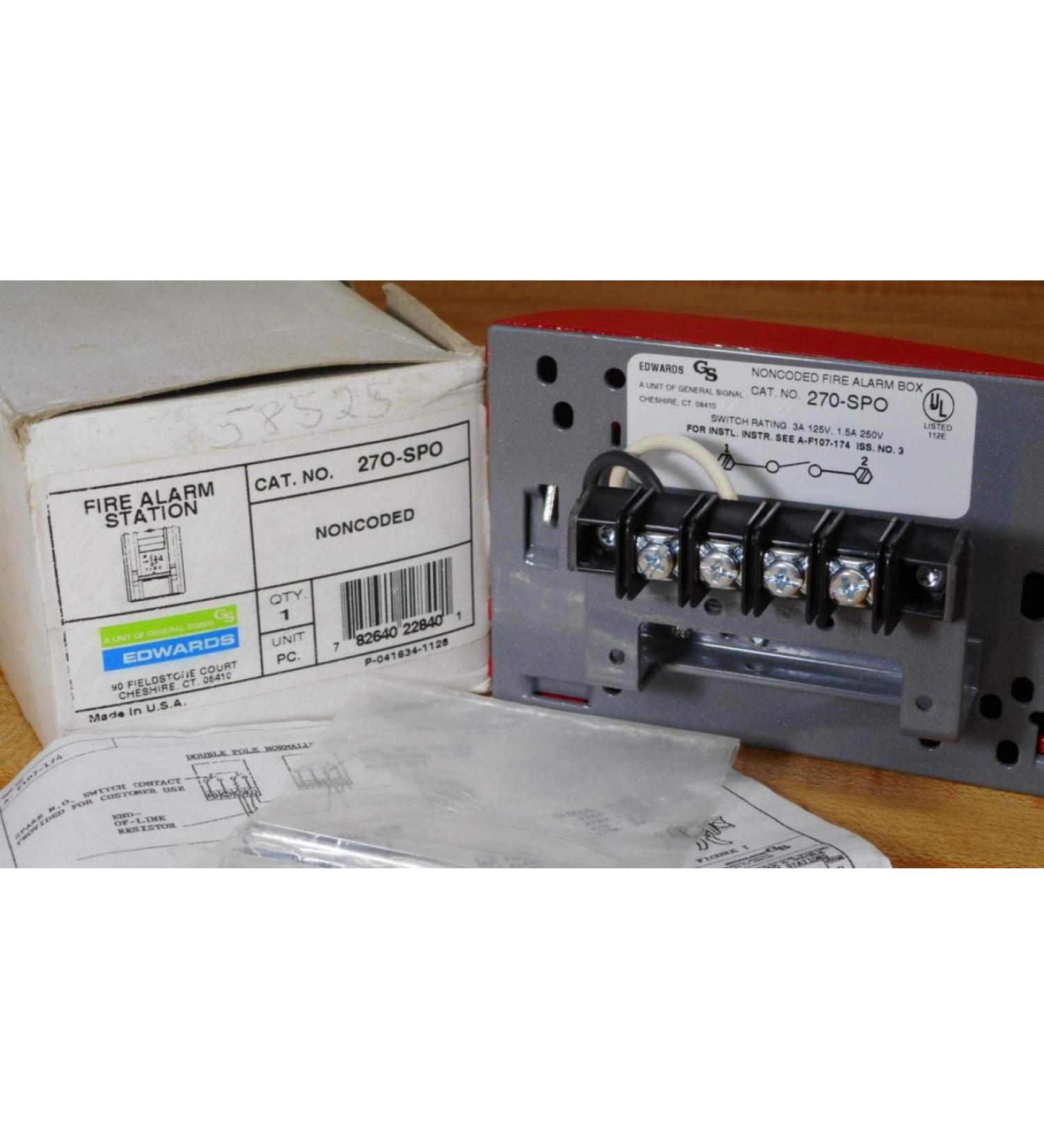 Buy Edwards 270-SPO Noncoded Fire Alarm Box 270SPO - Reliable Fire Safety Solution for International Shipping - Buy Online on GoSupps.com