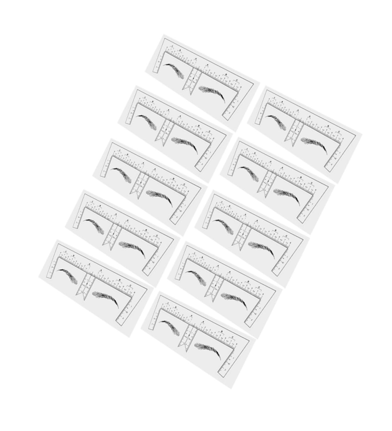 NOLITOY Eyebrow Ruler 100pcs Eyebrow Design Ruler Measuring Shaper Tool Eyebrow Shaper Tool Eyebrow Trimming Drawing Tool - Buy Online on GoSupps.com