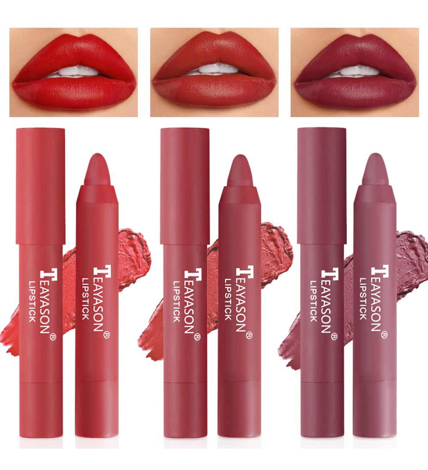 Matte Lipstick Set - BINGBRUSH 3 Colors Longwear Lip Crayon Pack for Makeup Collection | Nourishing, Waterproof, Velvet Lip Stain - 3 Count - Buy Online on GoSupps.com