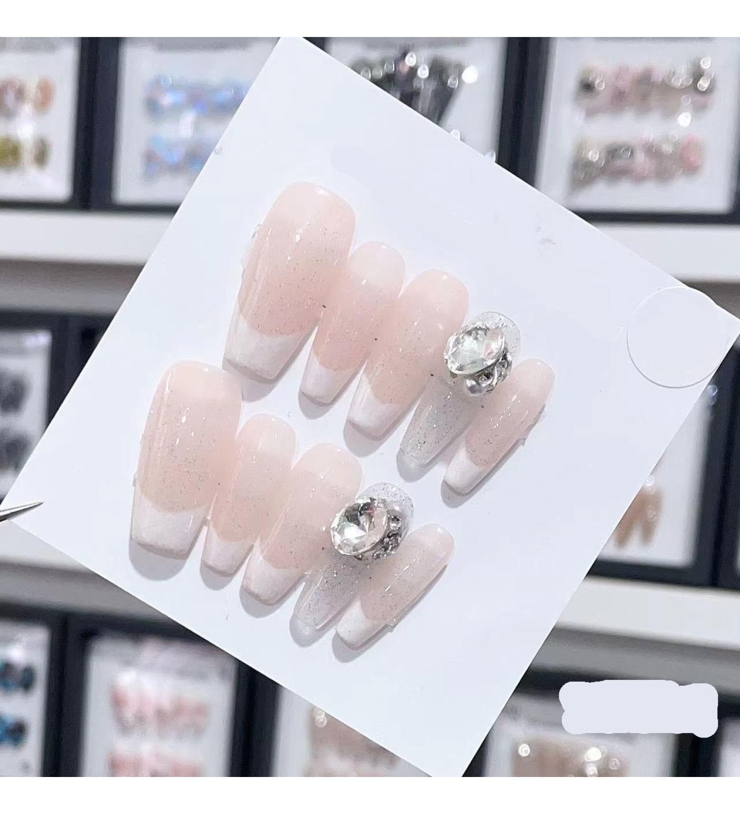 Handmade Long and Short Nail Patches for Artificial Nail Enhancement(Color:19561 Size:M) - Buy Online on GoSupps.com