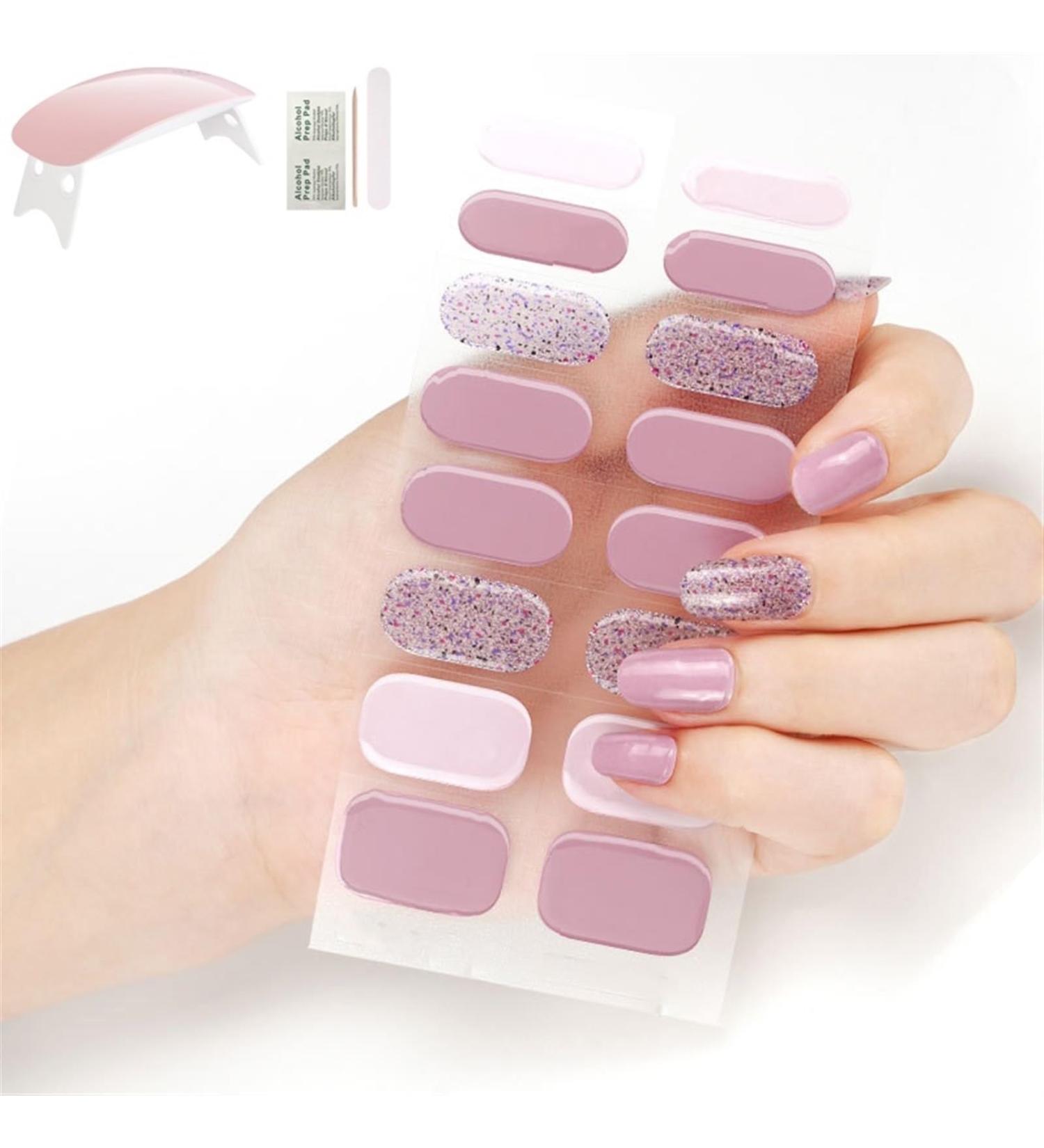 Vorist Gel Nail Strips Vorist Semi Cured Gel Nail Strips Nail Gel Strips Works with Any Nail Lamps Gel Nail Strips Semi Cured Gel Nail Stickers Easy to Apply & Remove(Color:#19) - Buy Online on GoSupps.com